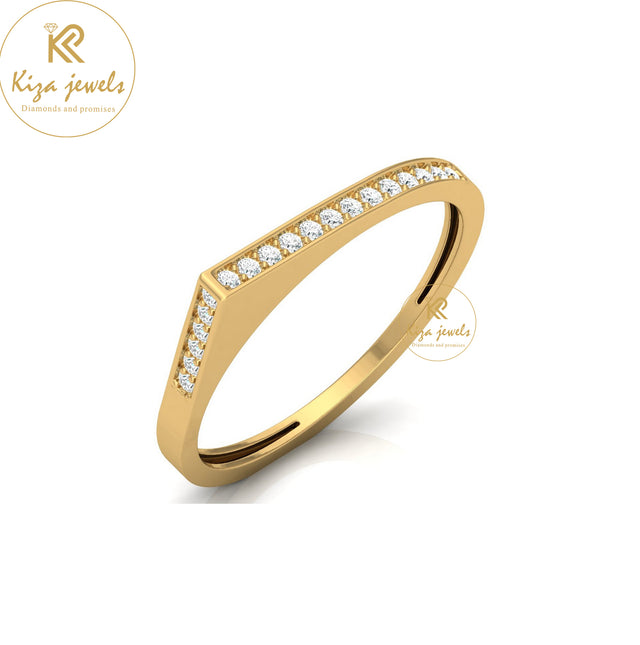 0.12 TDW Round Cut Minimalist Diamond Ring