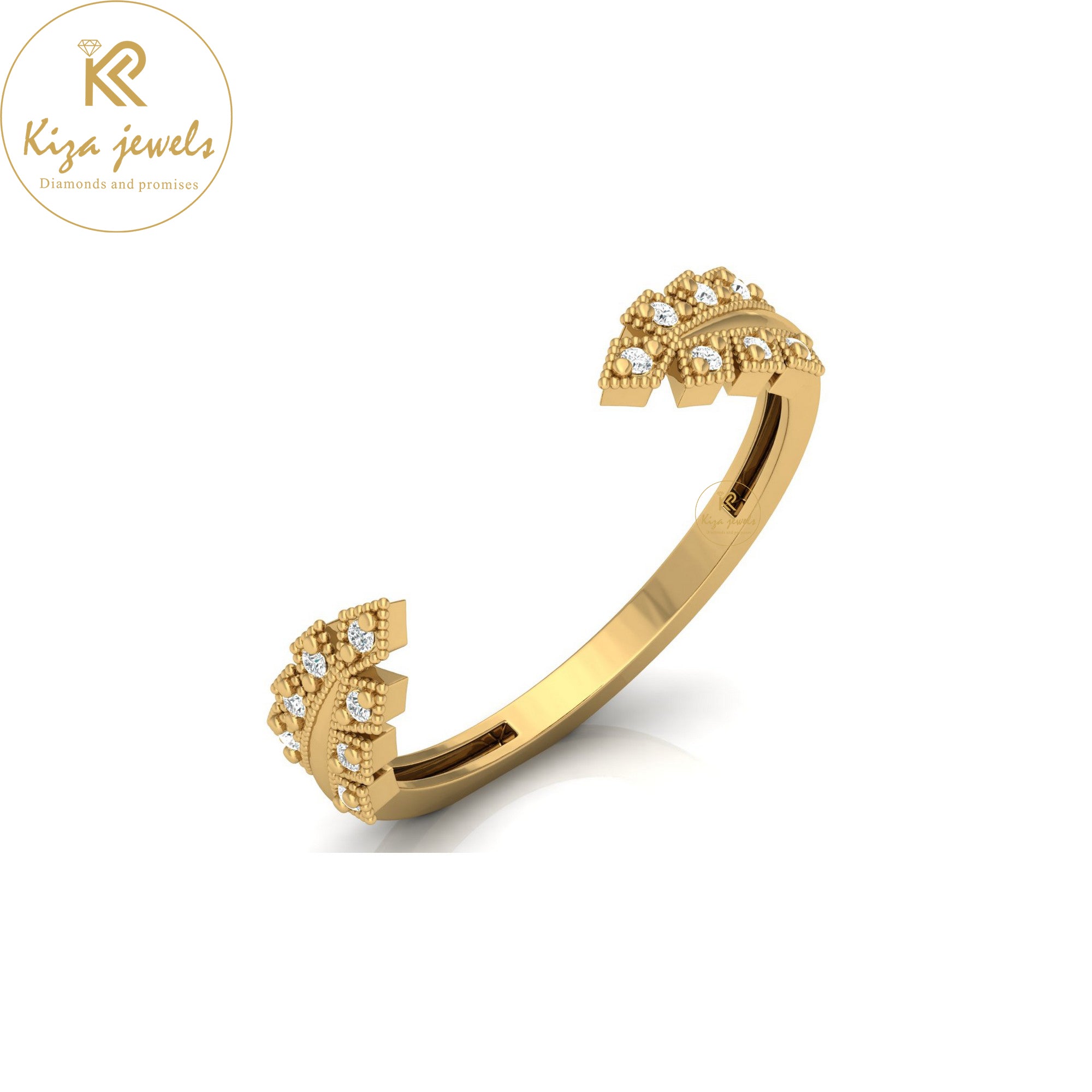 0.05 TDW Round Cut Minimalist Diamond Ring