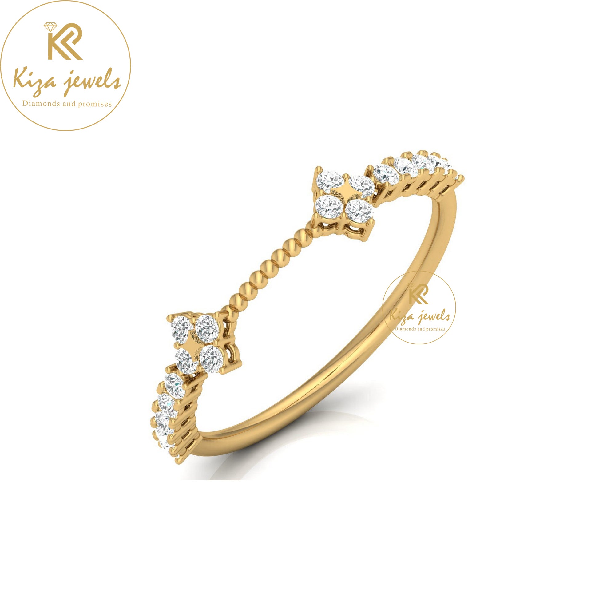 0.23 TDW Round Cut Minimalist Diamond Ring