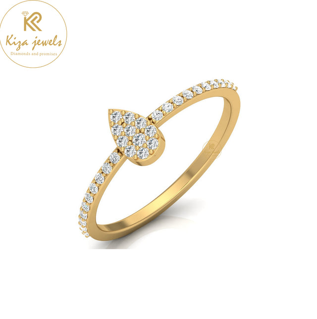 0.18 TDW Round Cut Minimalist Diamond Ring