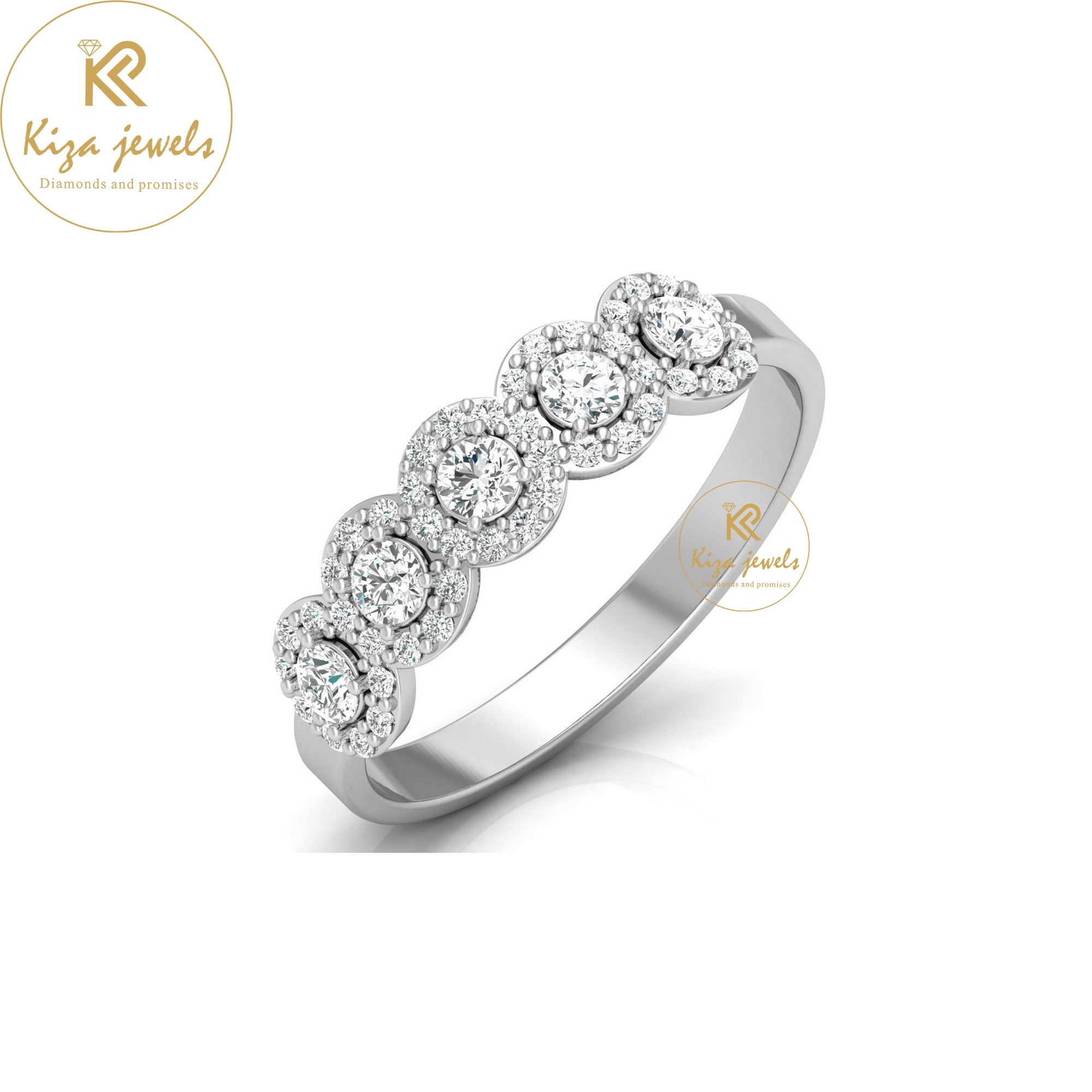 0.45 TDW Round Cut Minimalist Diamond Ring