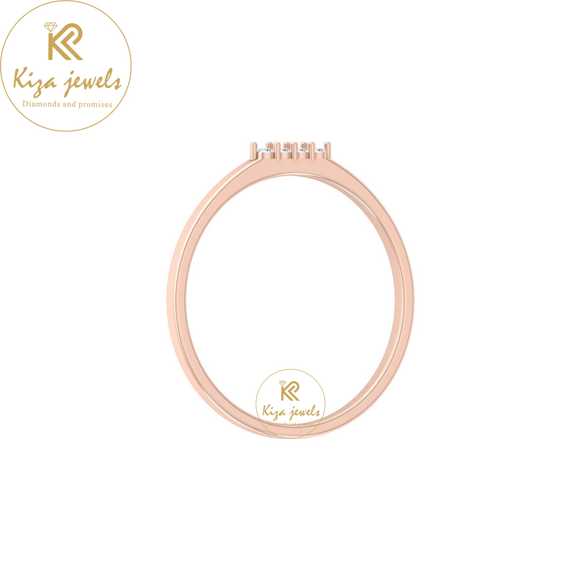 0.033 TDW Round Cut Minimalist Diamond Ring