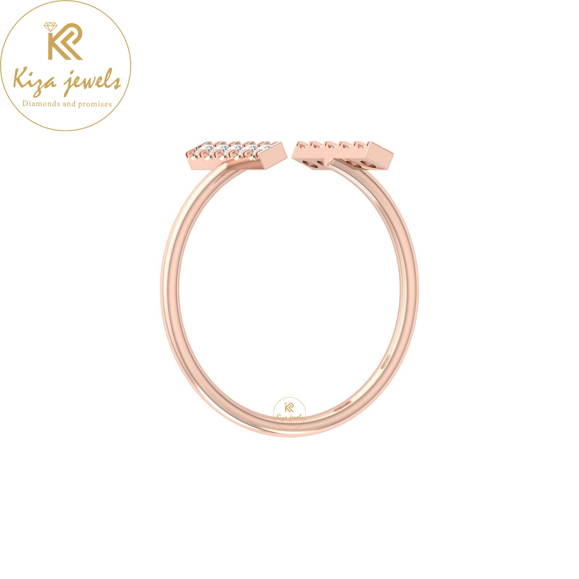 0.13 TDW Round Cut Minimalist Diamond Ring