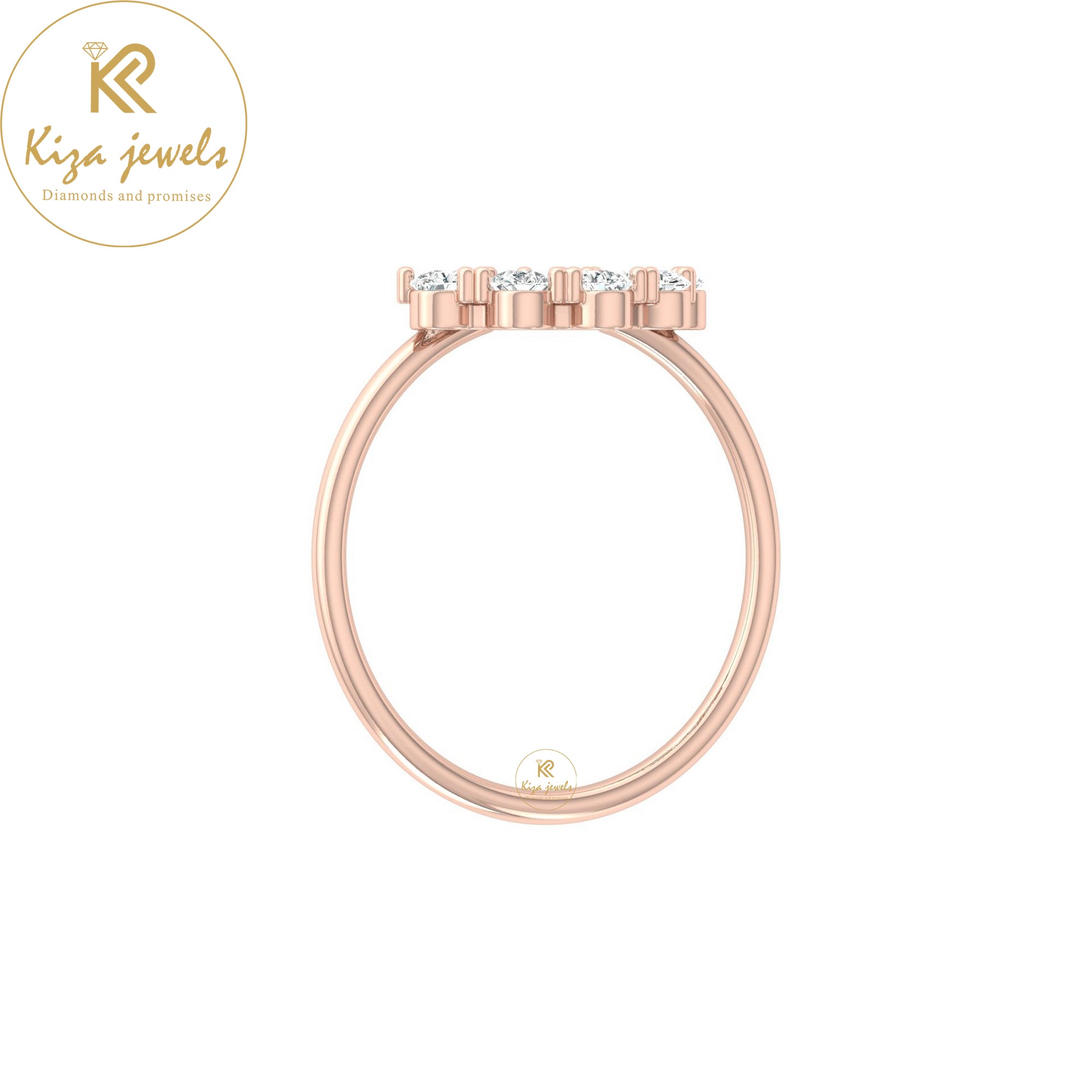 0.46 TDW Pear Cut Minimalist Diamond Ring