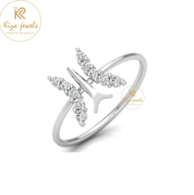 0.16 TDW Round Cut Minimalist Diamond Ring