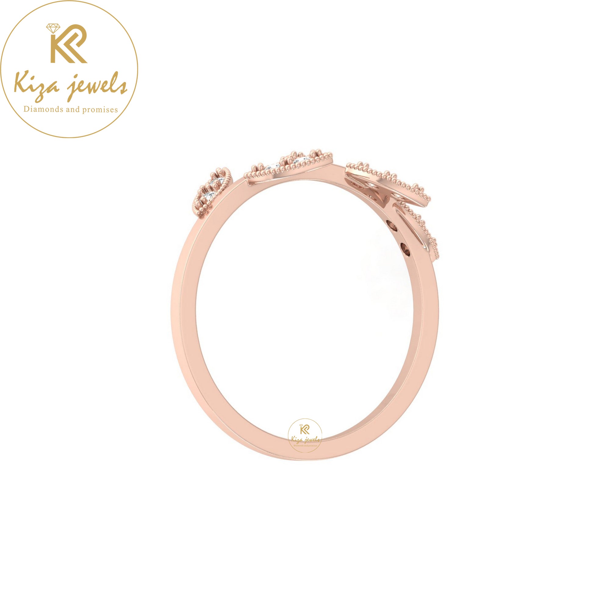 0.13 TDW Round Cut Minimalist Diamond Ring