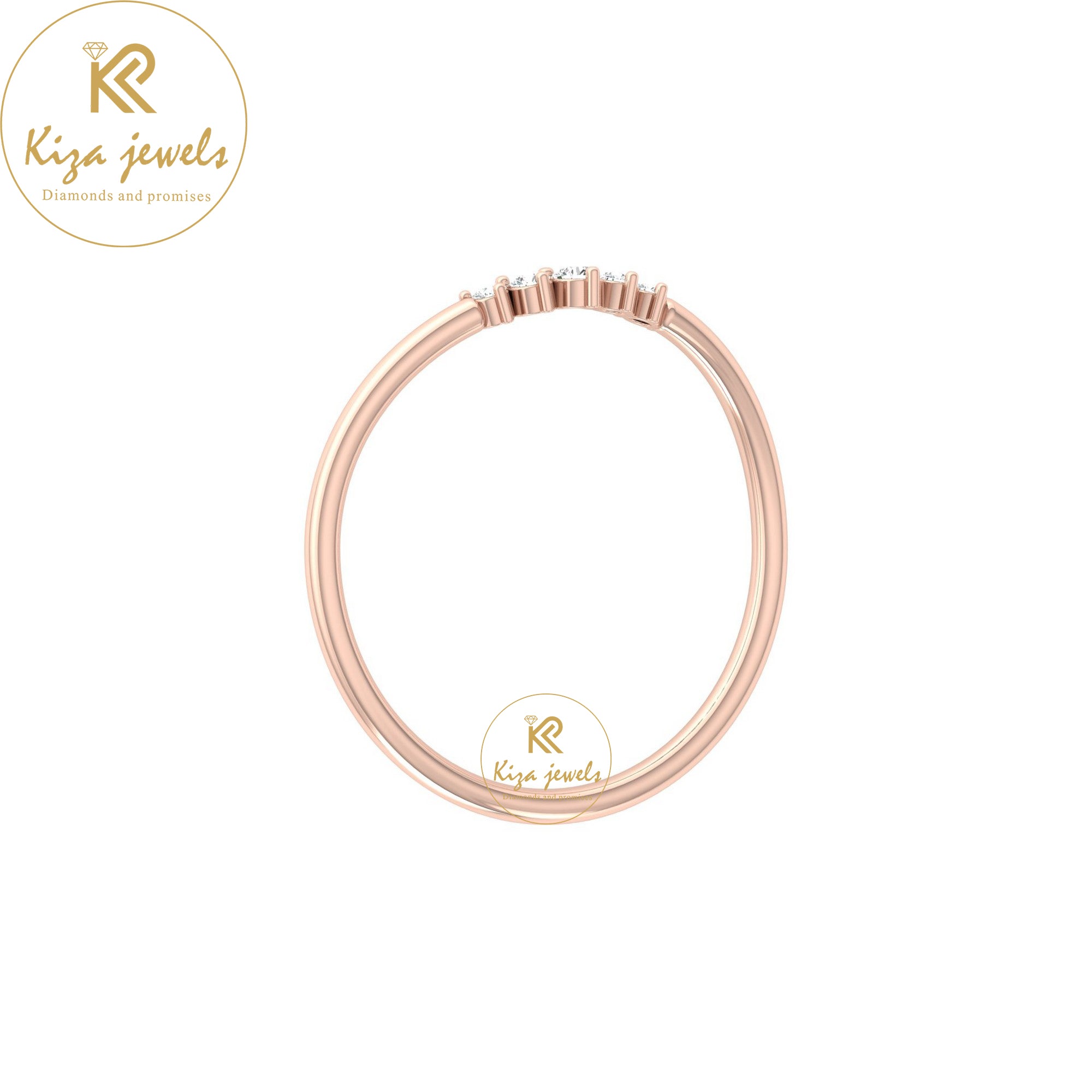 0.06 TDW Round Cut Minimalist Diamond Ring