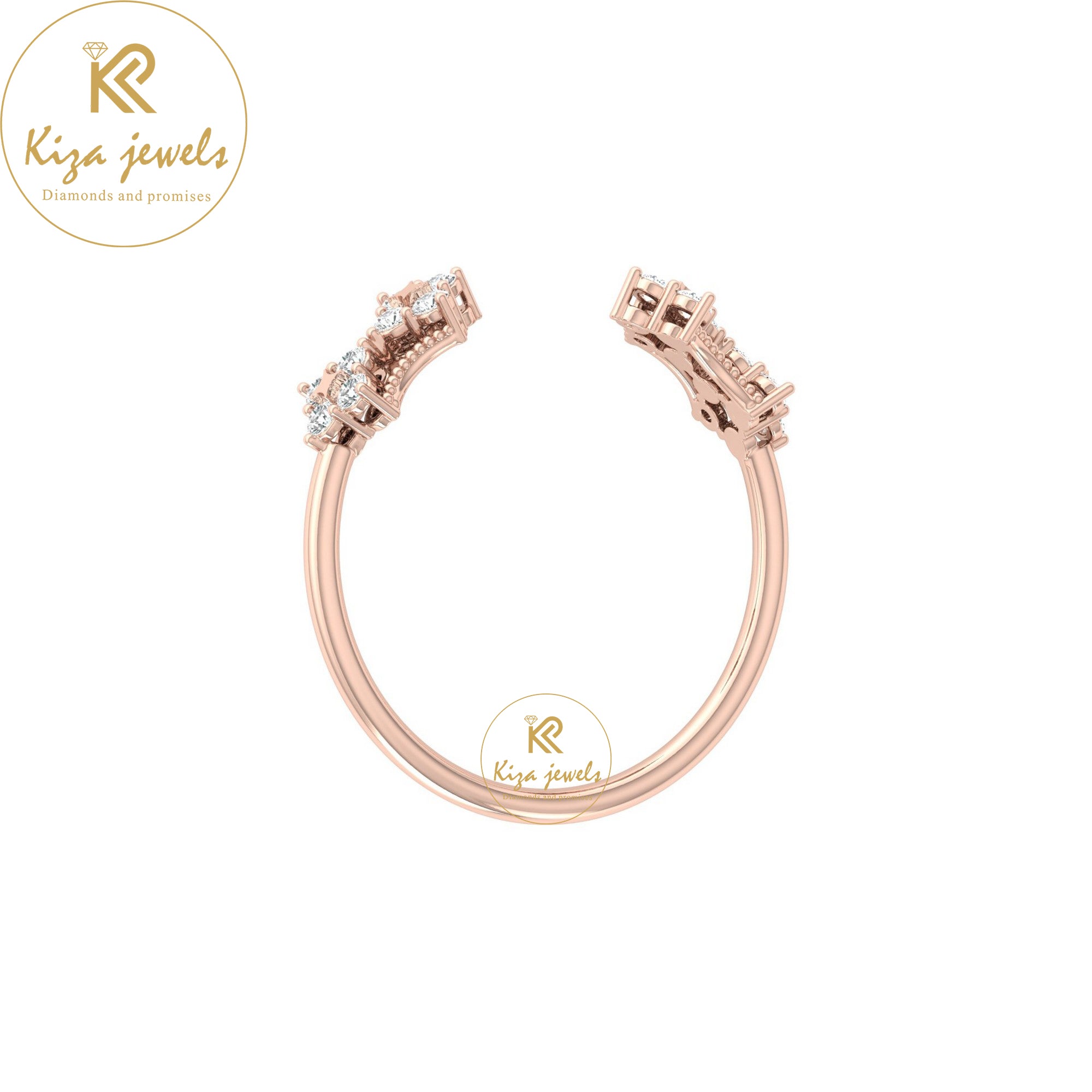 0.20 TDW Round Cut Minimalist Diamond Ring