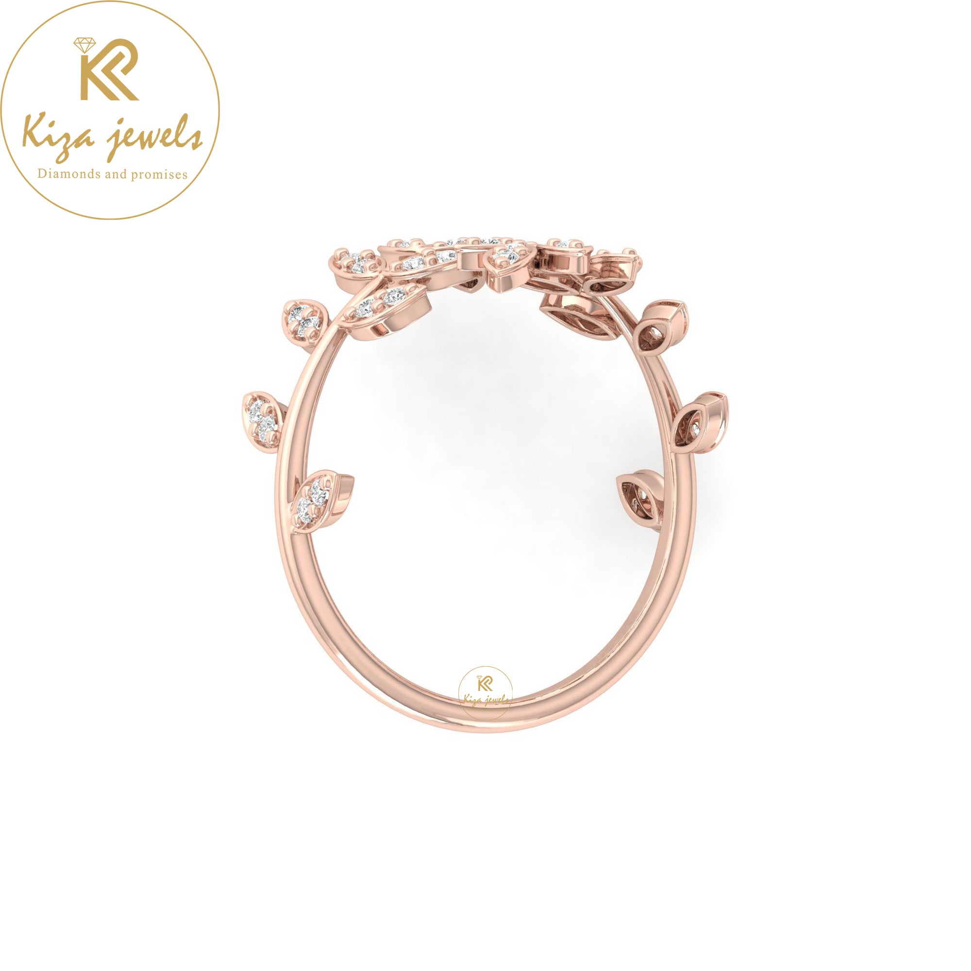 0.18 TDW Round Cut Minimalist Diamond Ring