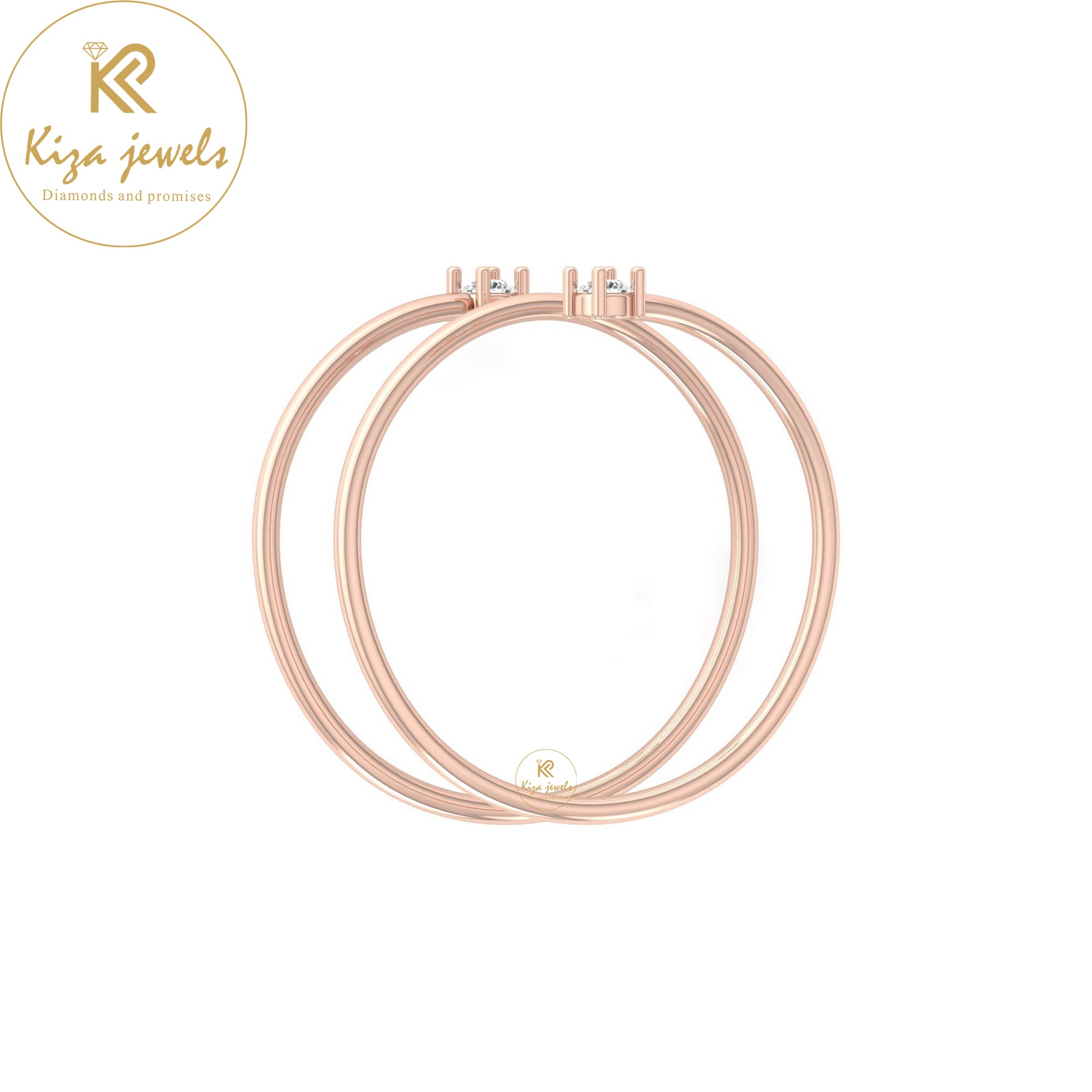 0.06 TDW Round Cut Minimalist Diamond Ring