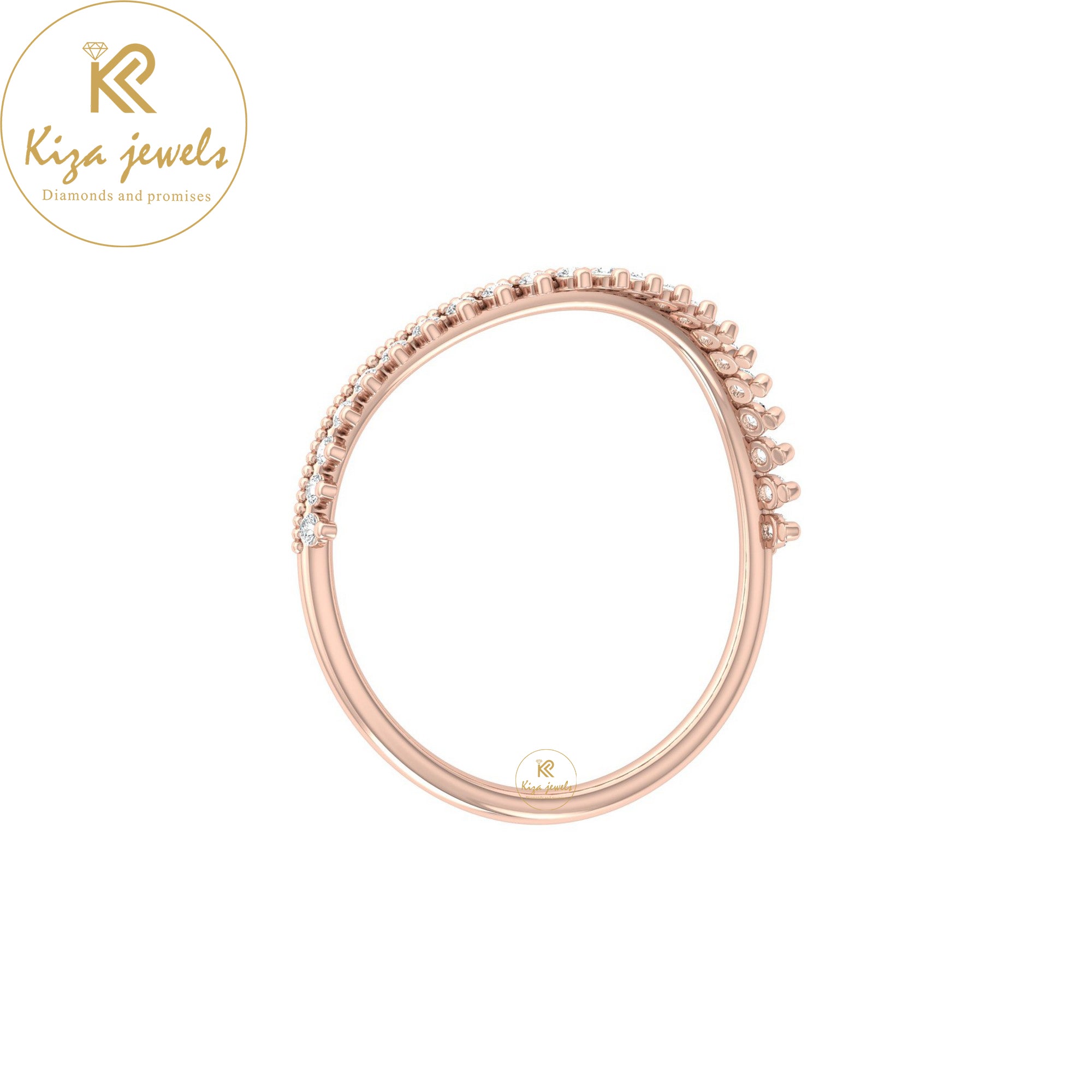 0.14 TDW Round Cut Minimalist Diamond Ring