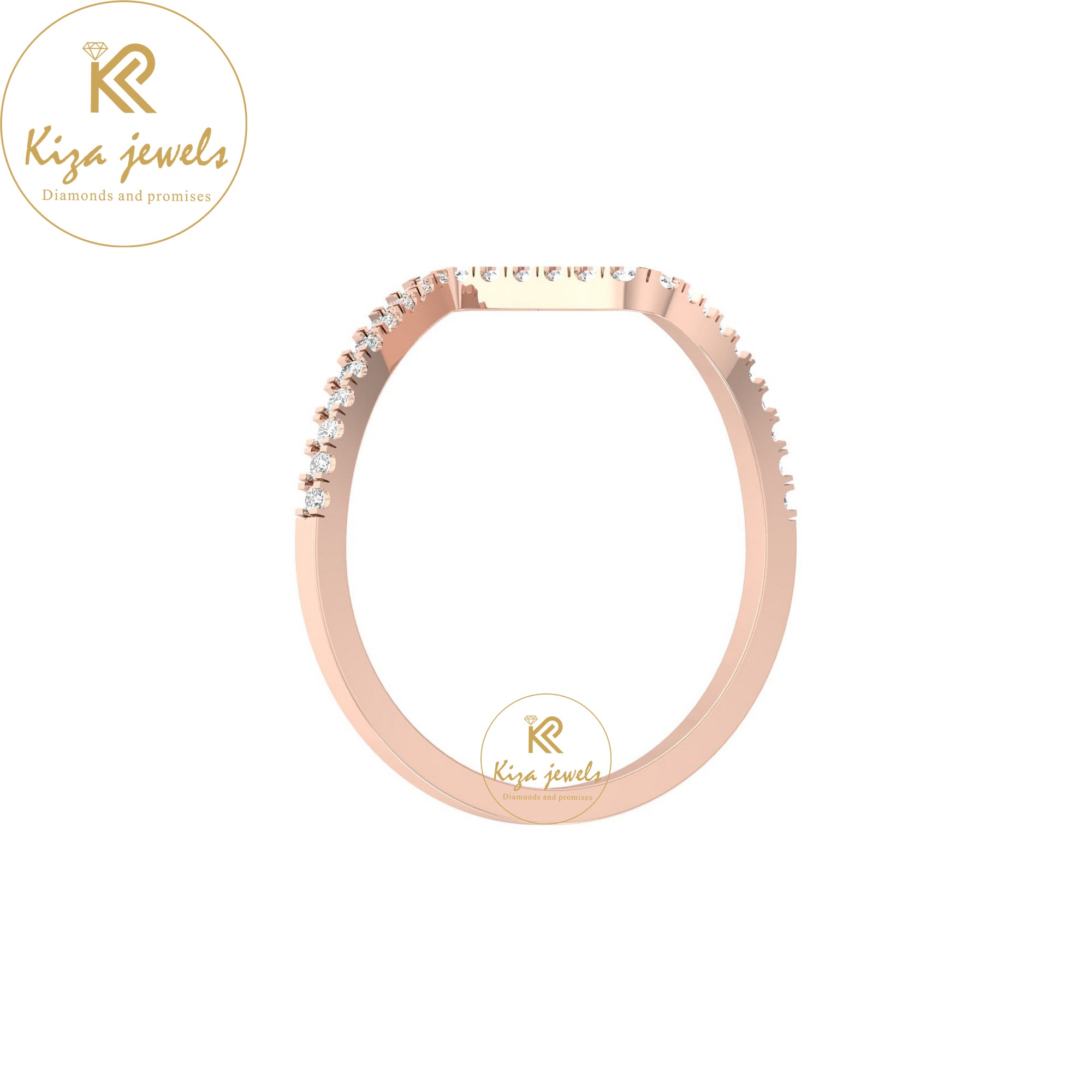 0.13 TDW Round Cut Minimalist Diamond Ring