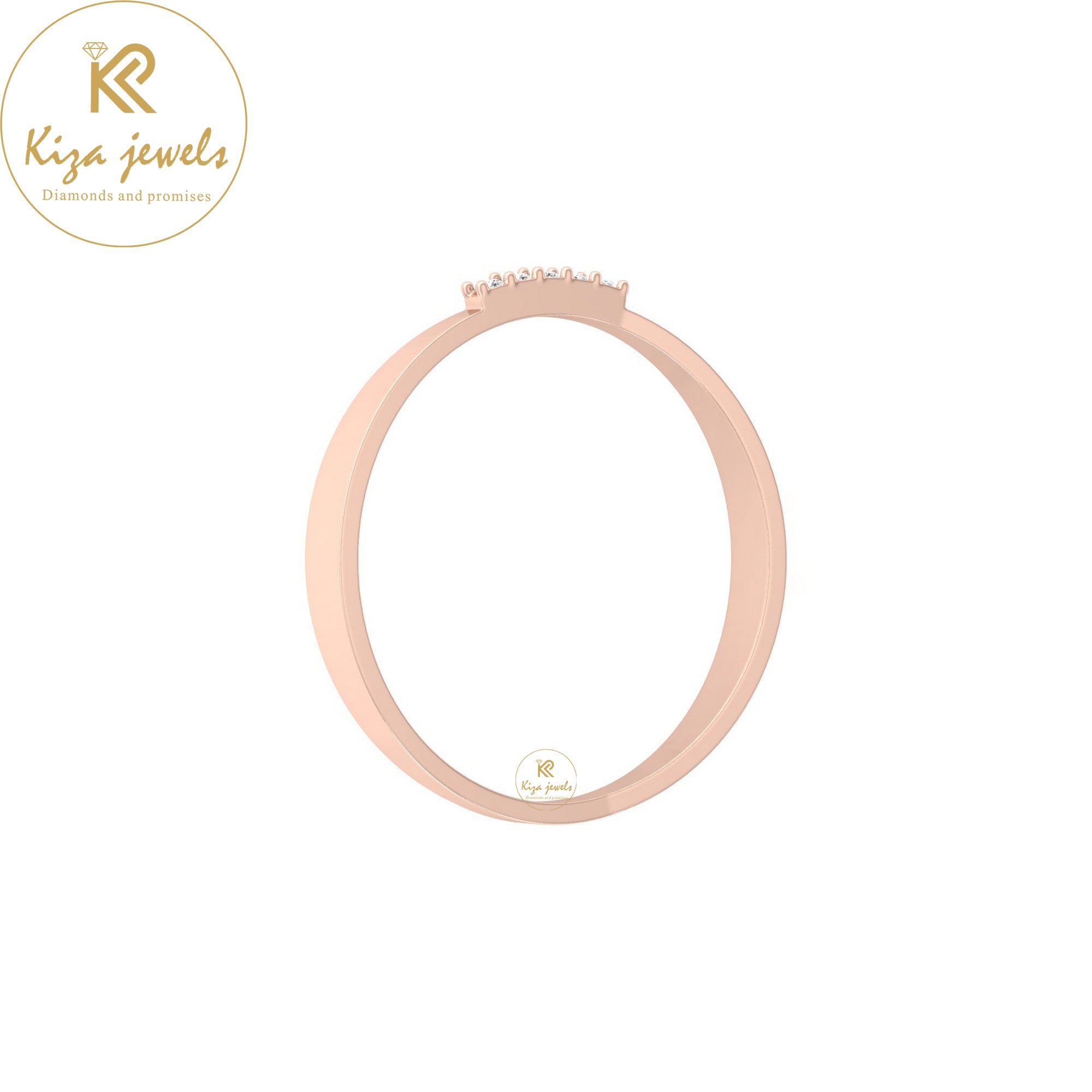 0.025 TDW Round Cut Minimalist Diamond Ring