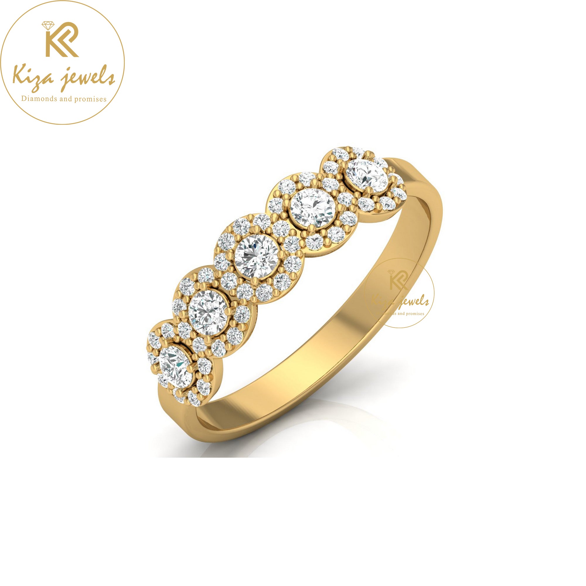 0.45 TDW Round Cut Minimalist Diamond Ring