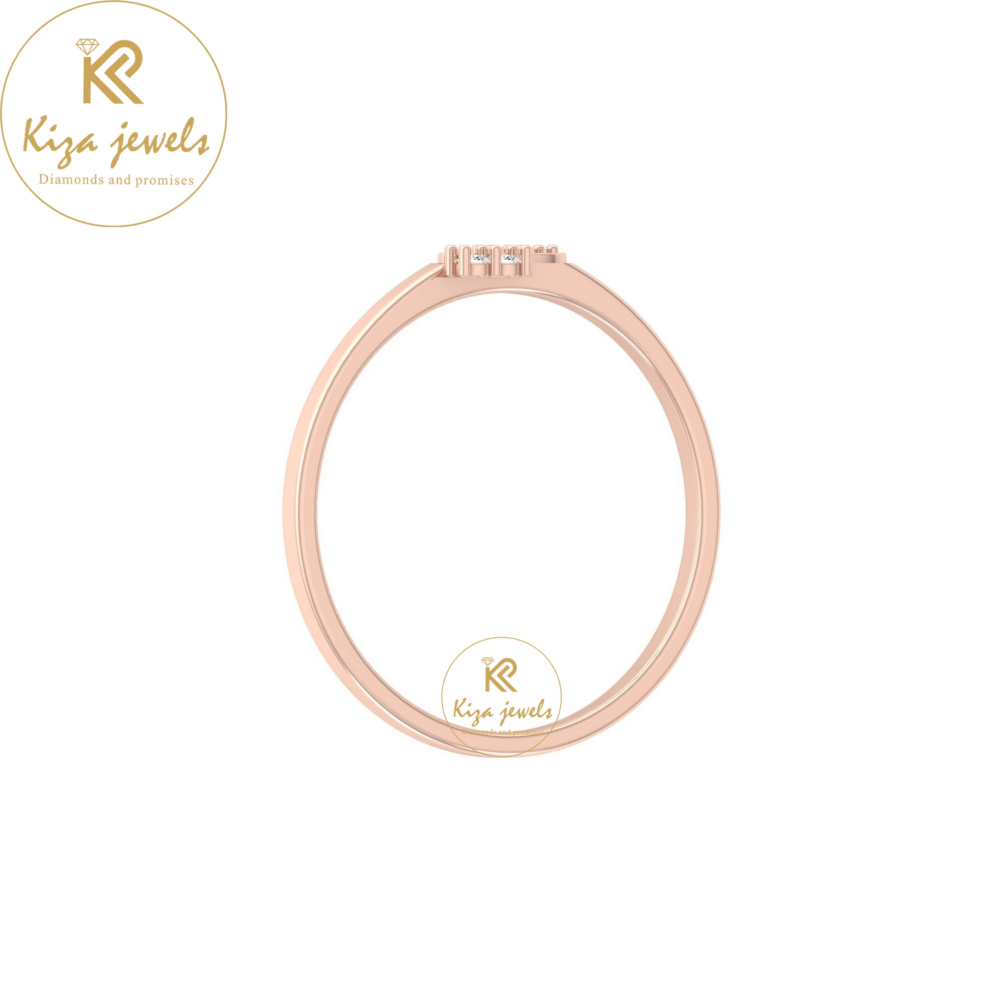 0.033 TDW Round Cut Minimalist Diamond Ring