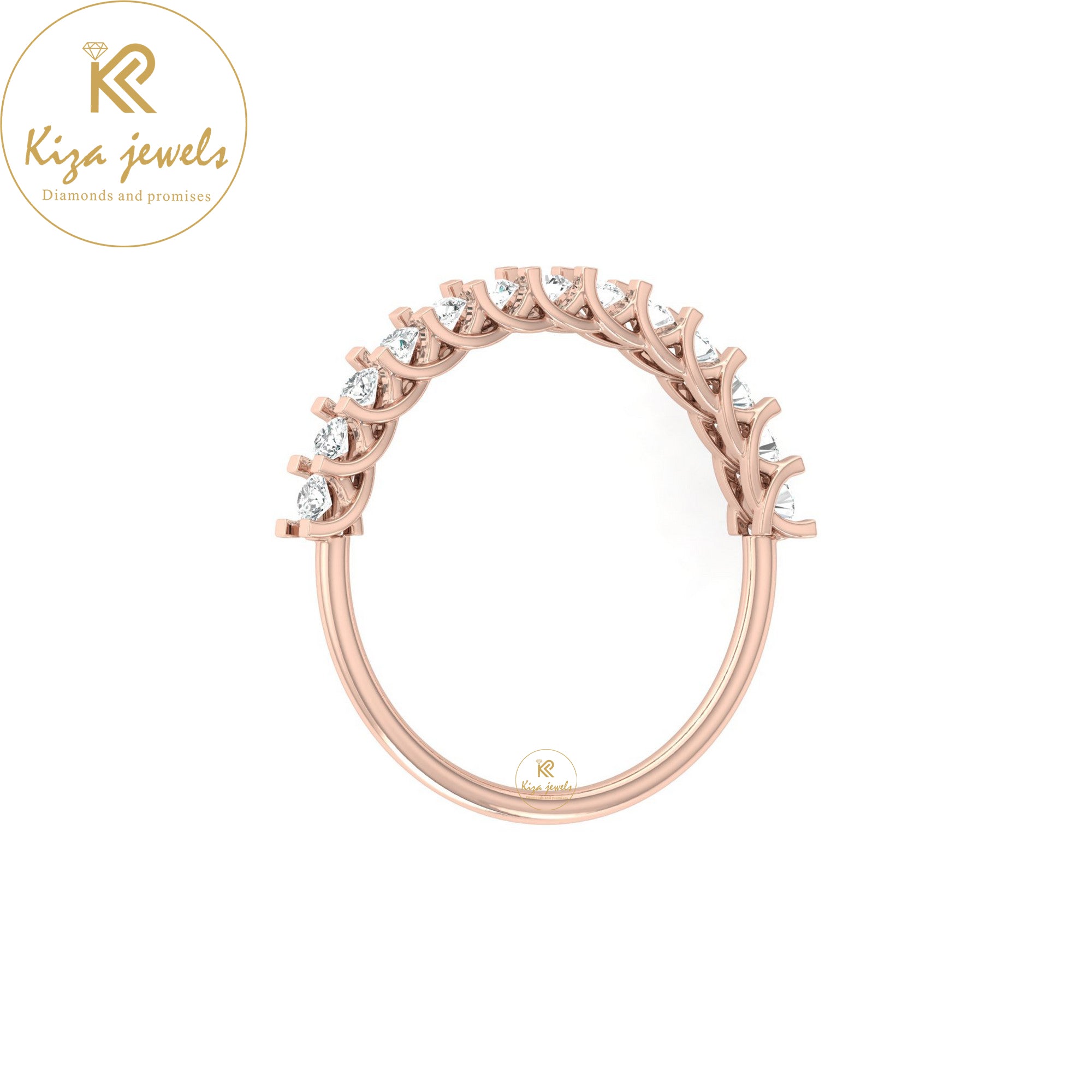 0.39 TDW Round Cut Minimalist Diamond Ring