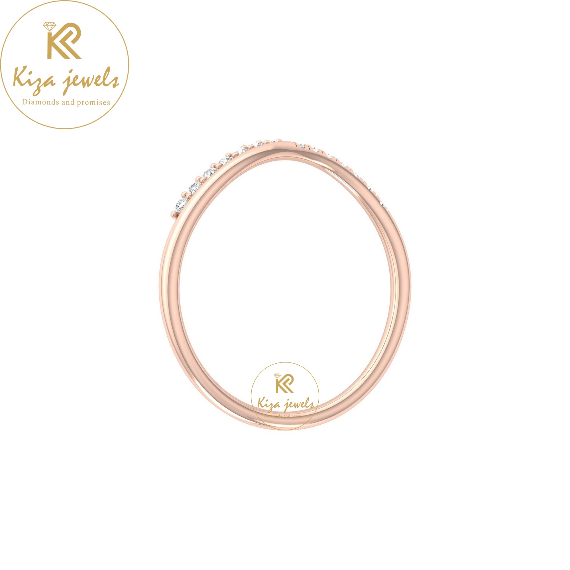 0.07 TDW Round Cut Minimalist Diamond Ring