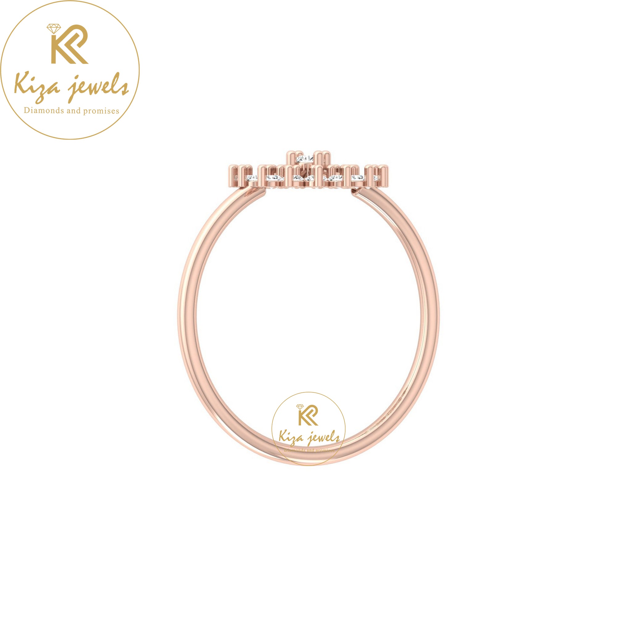 0.23 TDW Round Cut Minimalist Diamond Ring