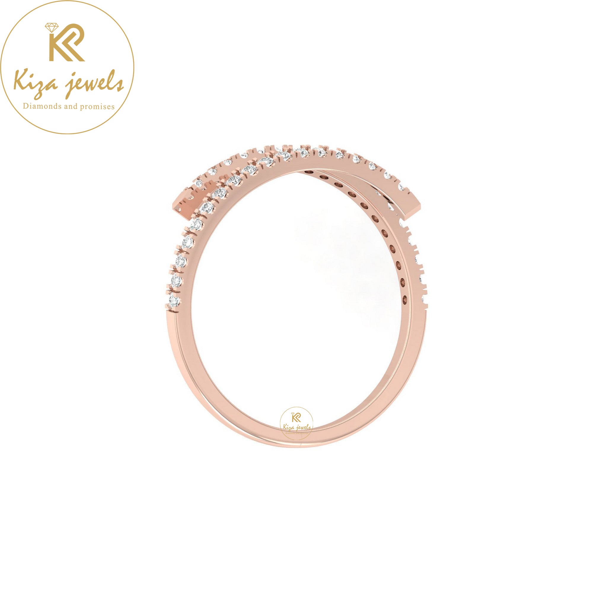 0.18 TDW Round Cut Minimalist Diamond Ring