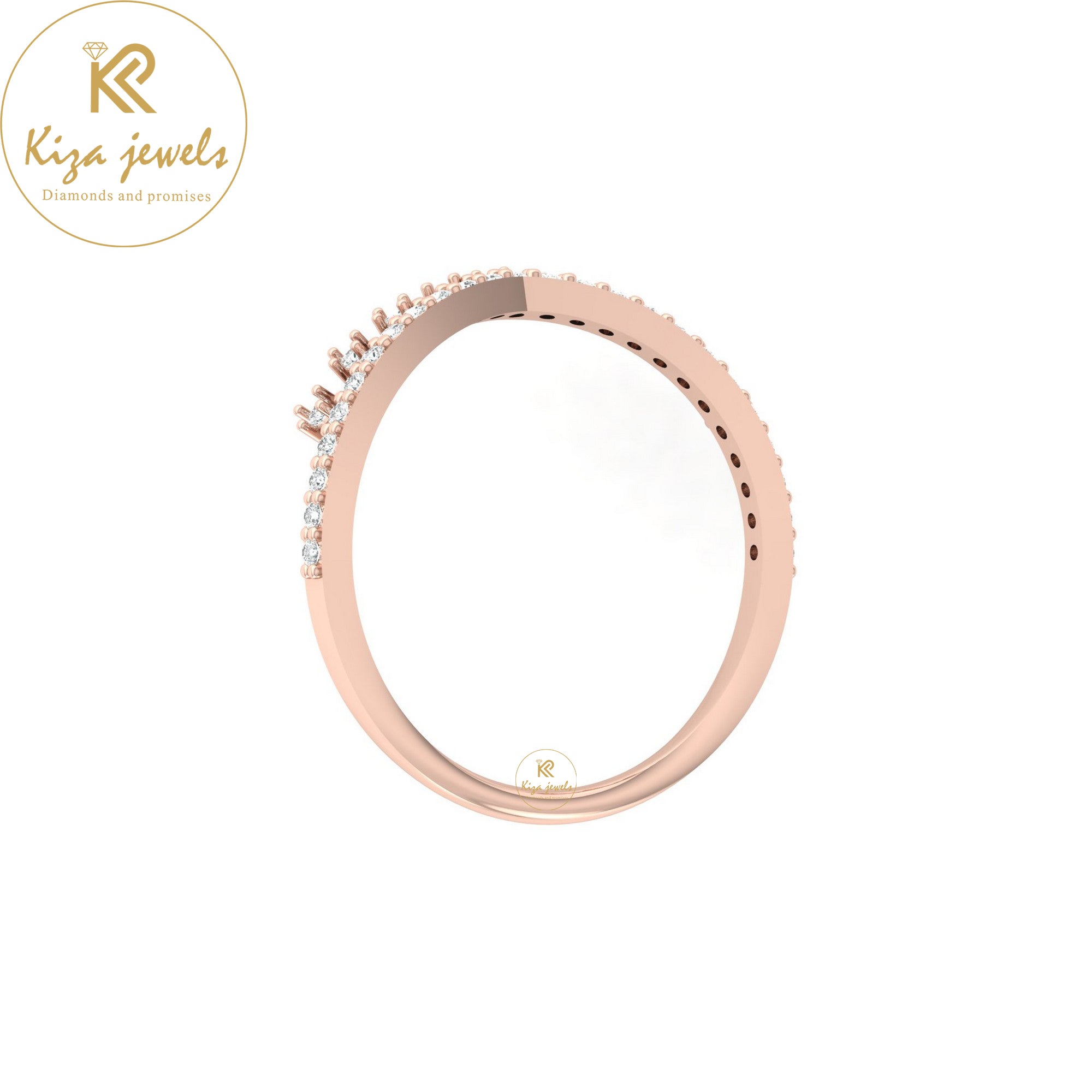 0.17 TDW Round Cut Minimalist Diamond Ring