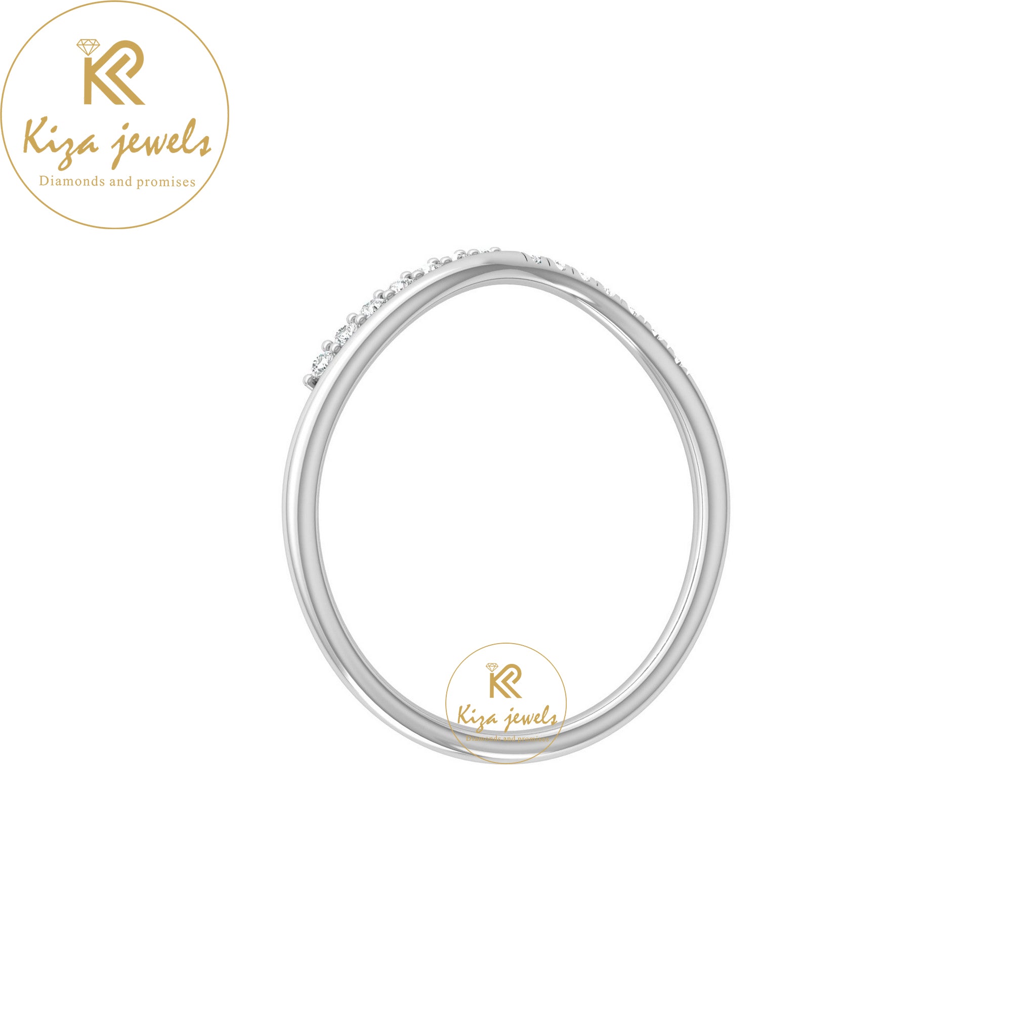 0.07 TDW Round Cut Minimalist Diamond Ring