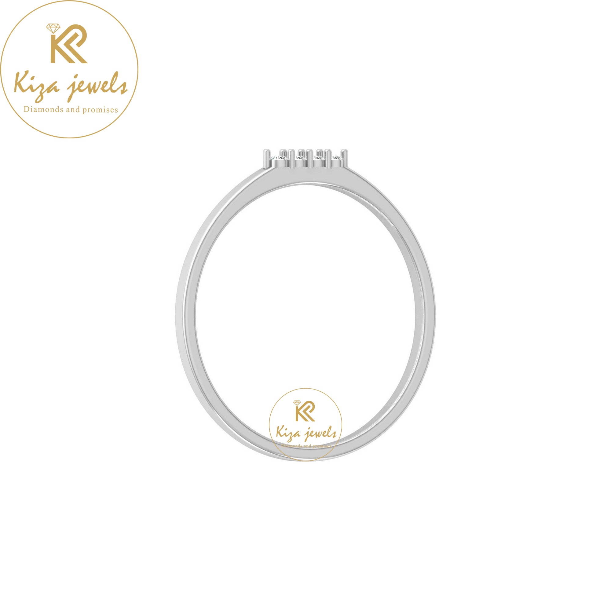 0.033 TDW Round Cut Minimalist Diamond Ring