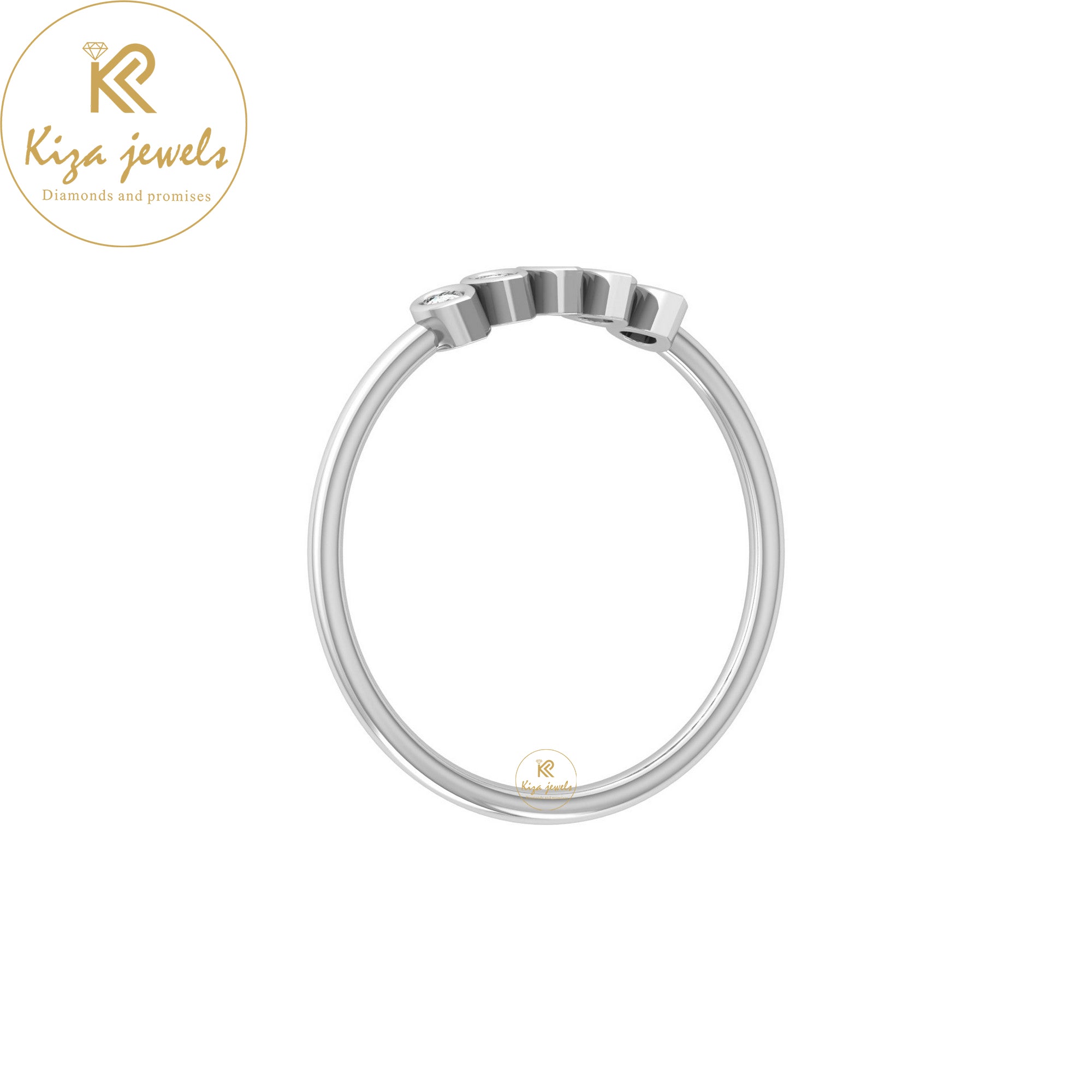 0.07 TDW Pear Cut Minimalist Diamond Ring