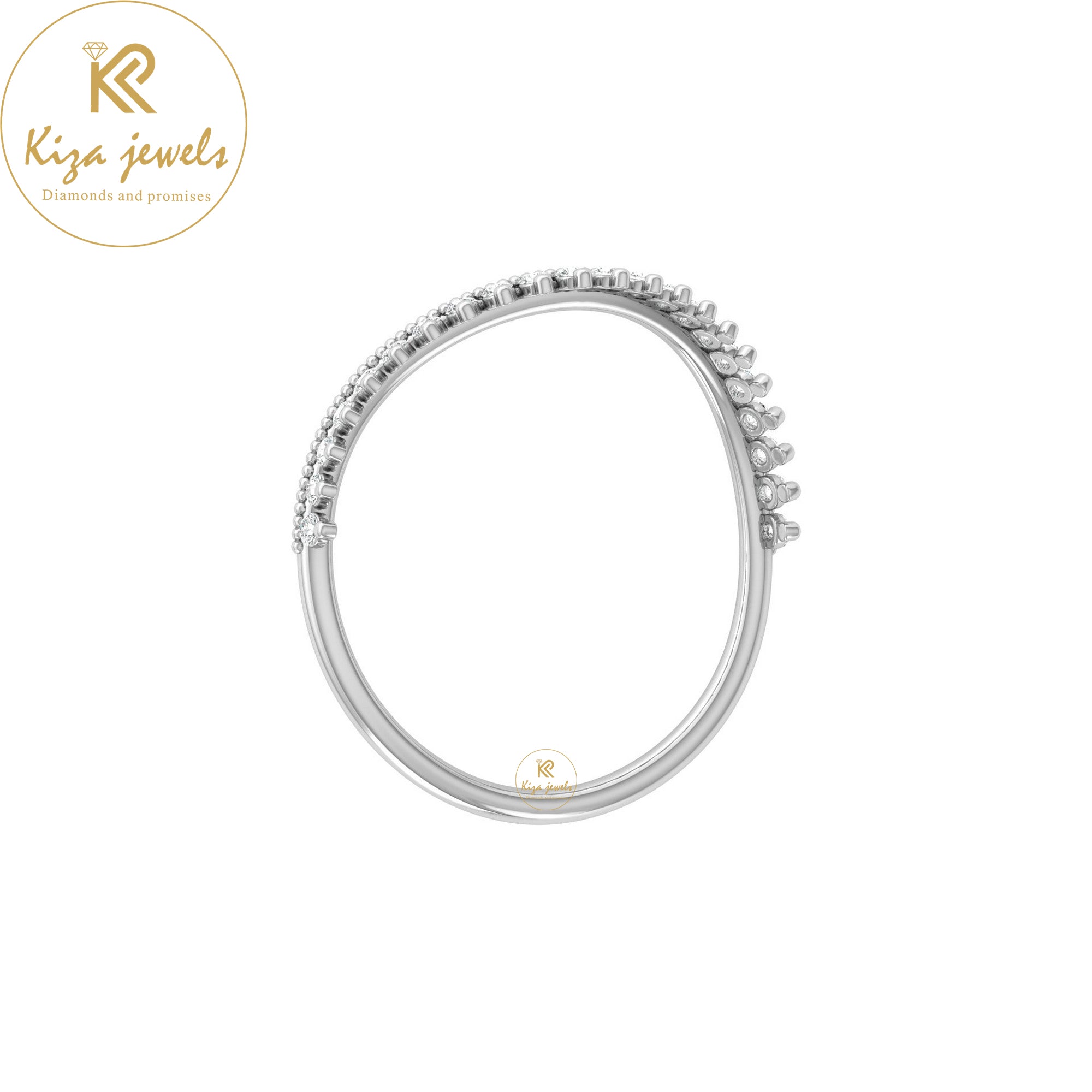 0.14 TDW Round Cut Minimalist Diamond Ring