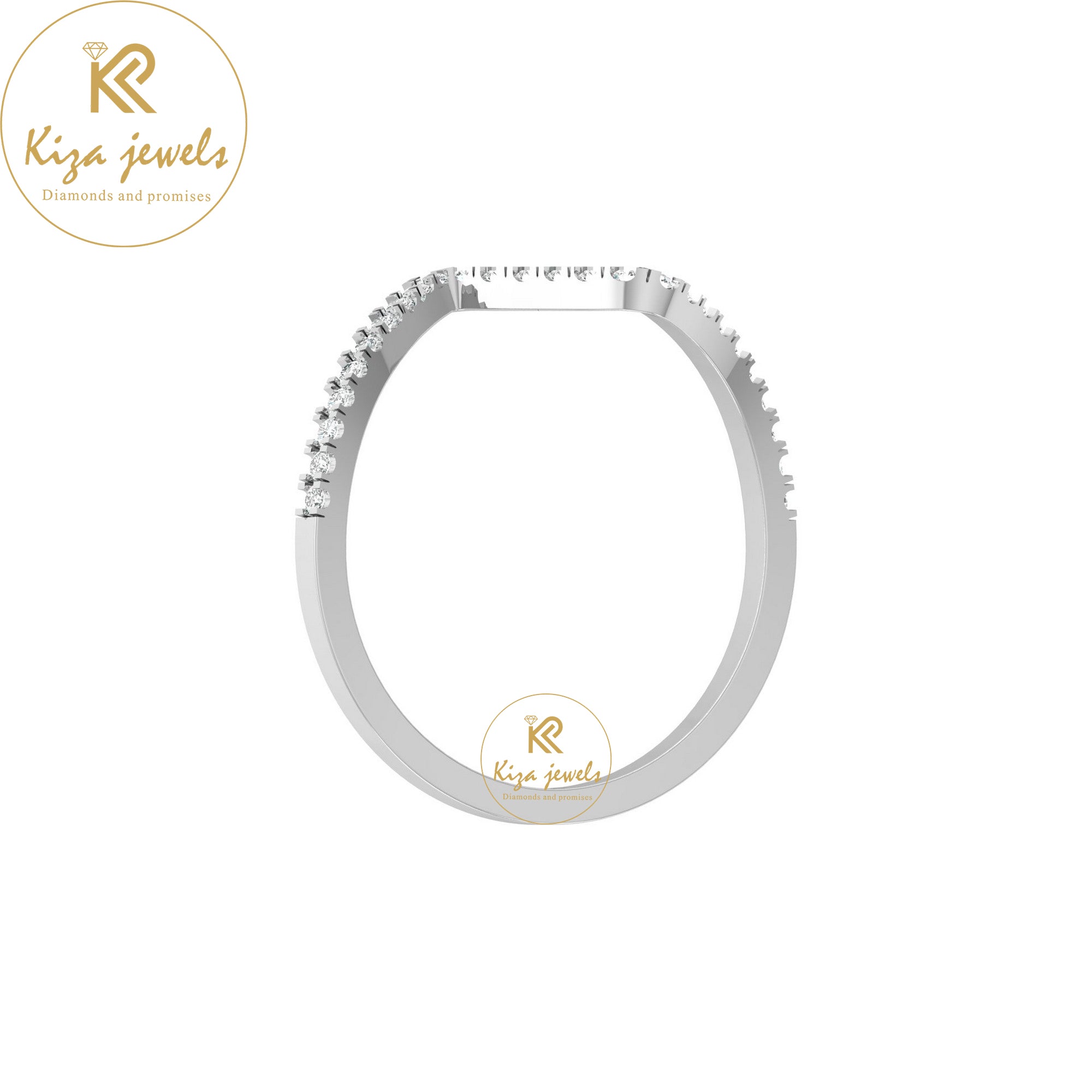 0.13 TDW Round Cut Minimalist Diamond Ring