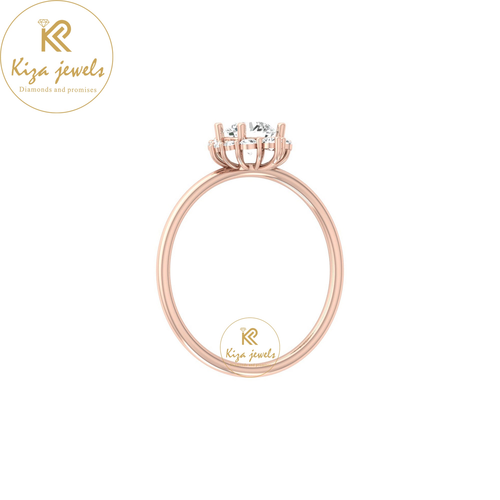 0.65 TDW Round Cut Minimalist Diamond Ring