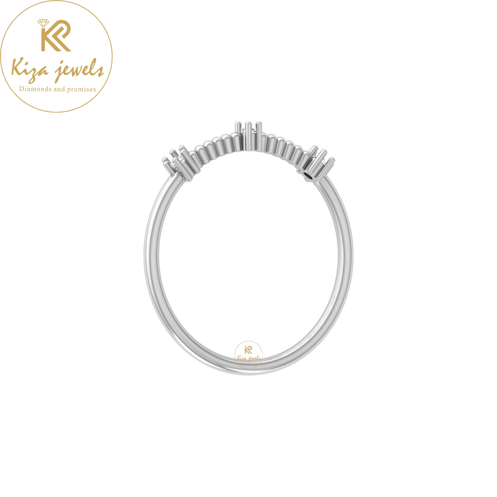 0.04 TDW Round Cut Minimalist Diamond Ring