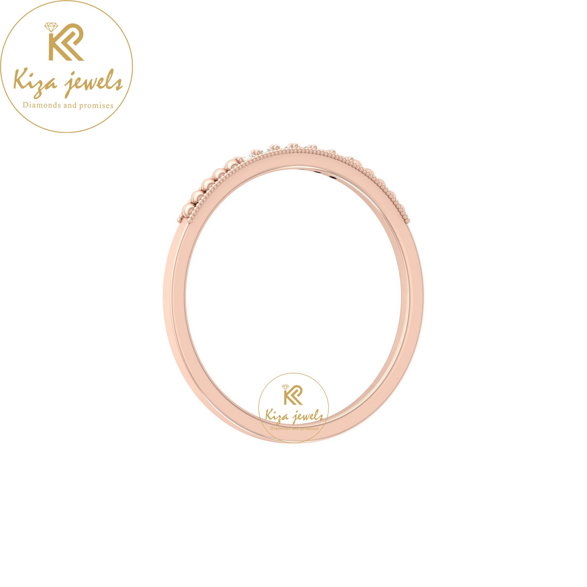 0.04 TDW Round Cut Minimalist Diamond Ring