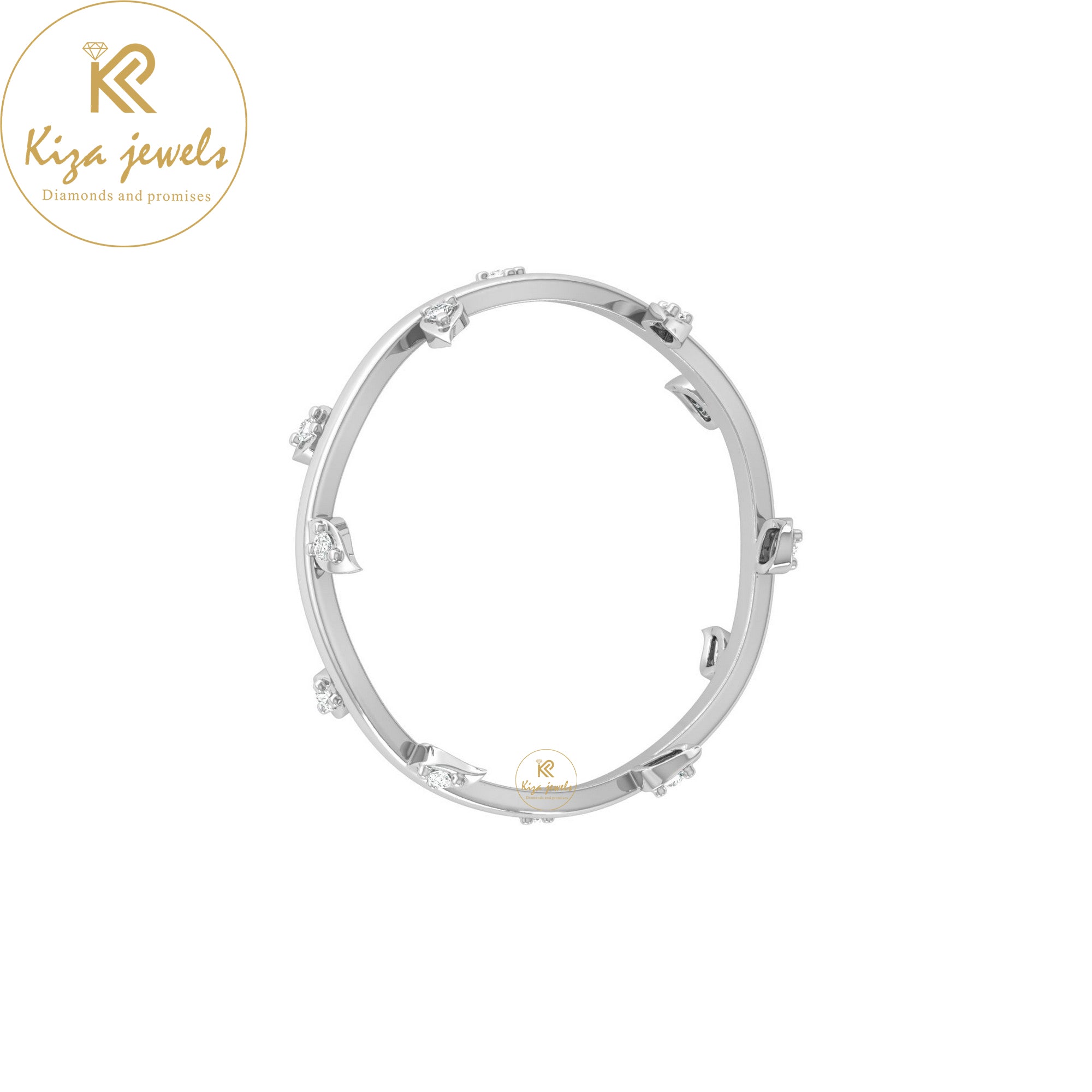 0.046 TDW Round Cut Minimalist Diamond Ring