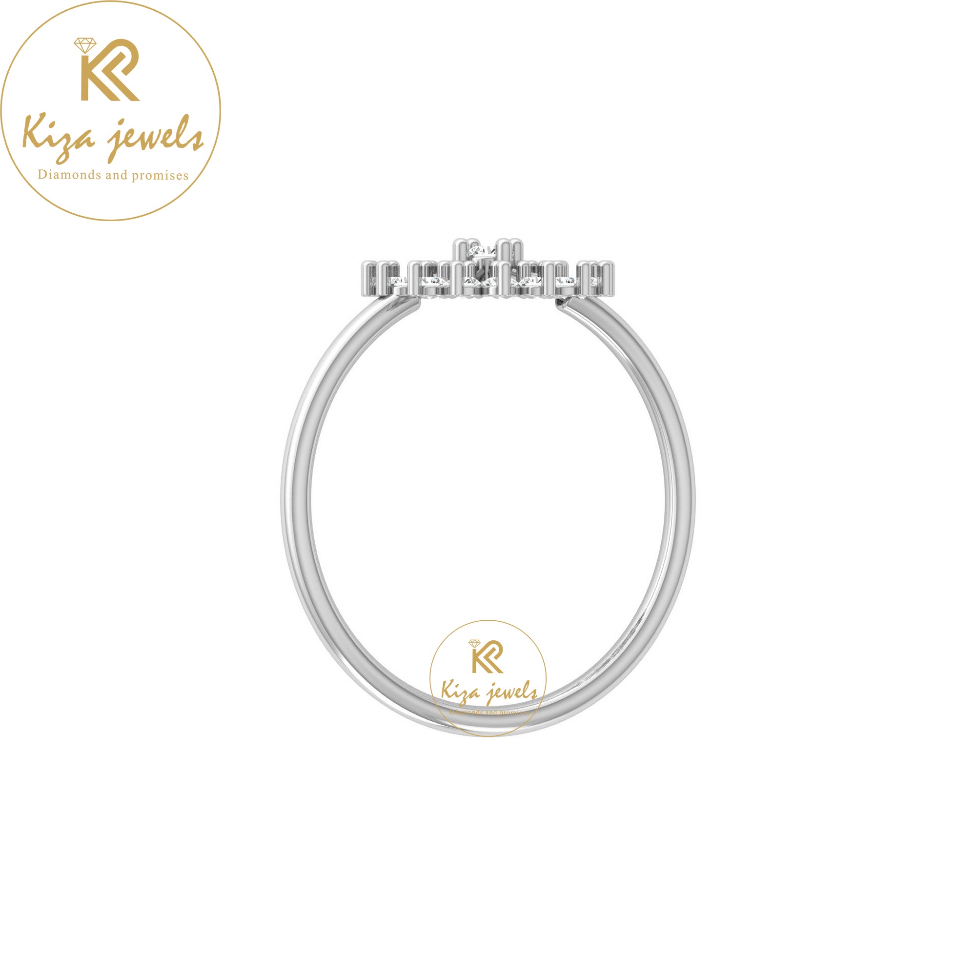 0.23 TDW Round Cut Minimalist Diamond Ring