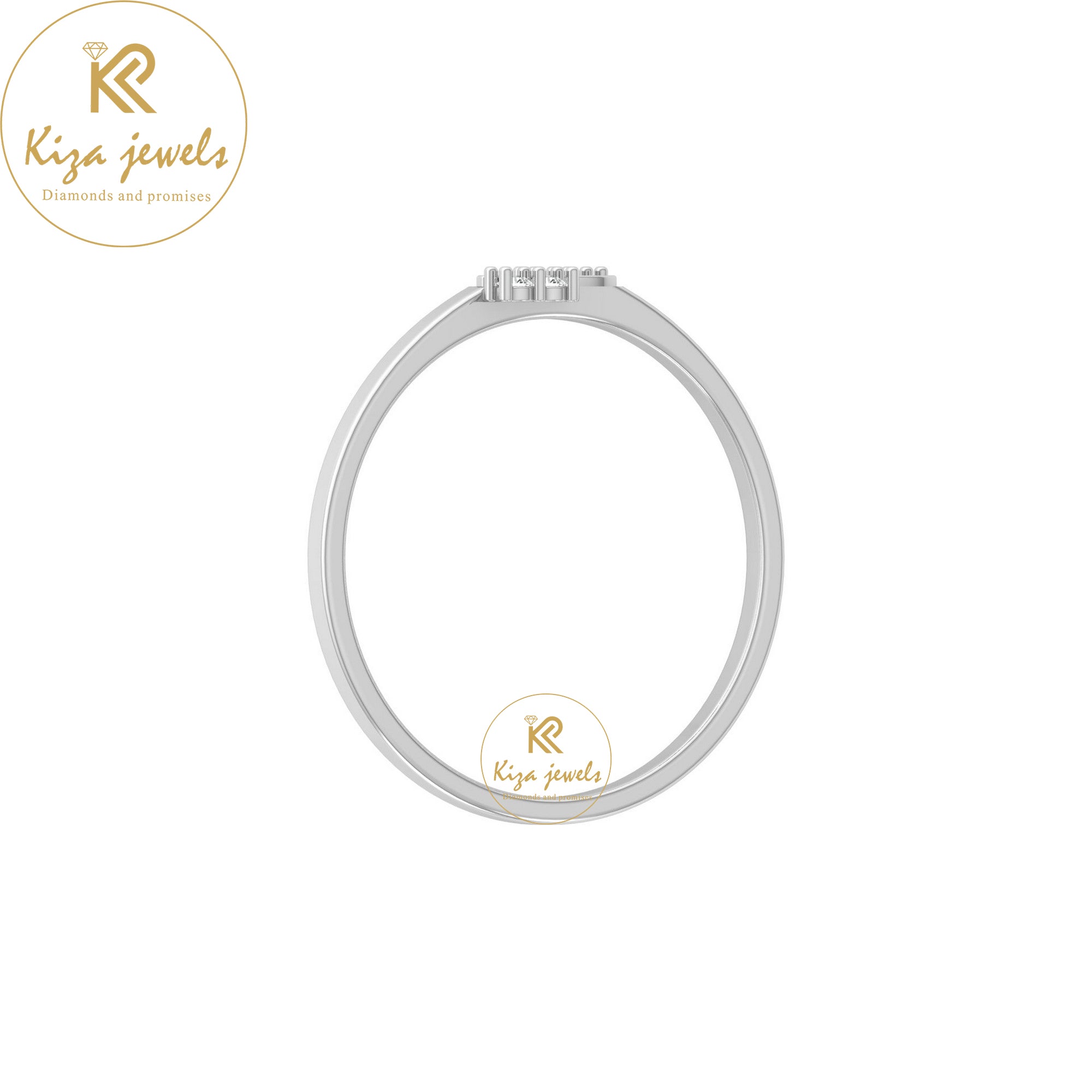 0.033 TDW Round Cut Minimalist Diamond Ring