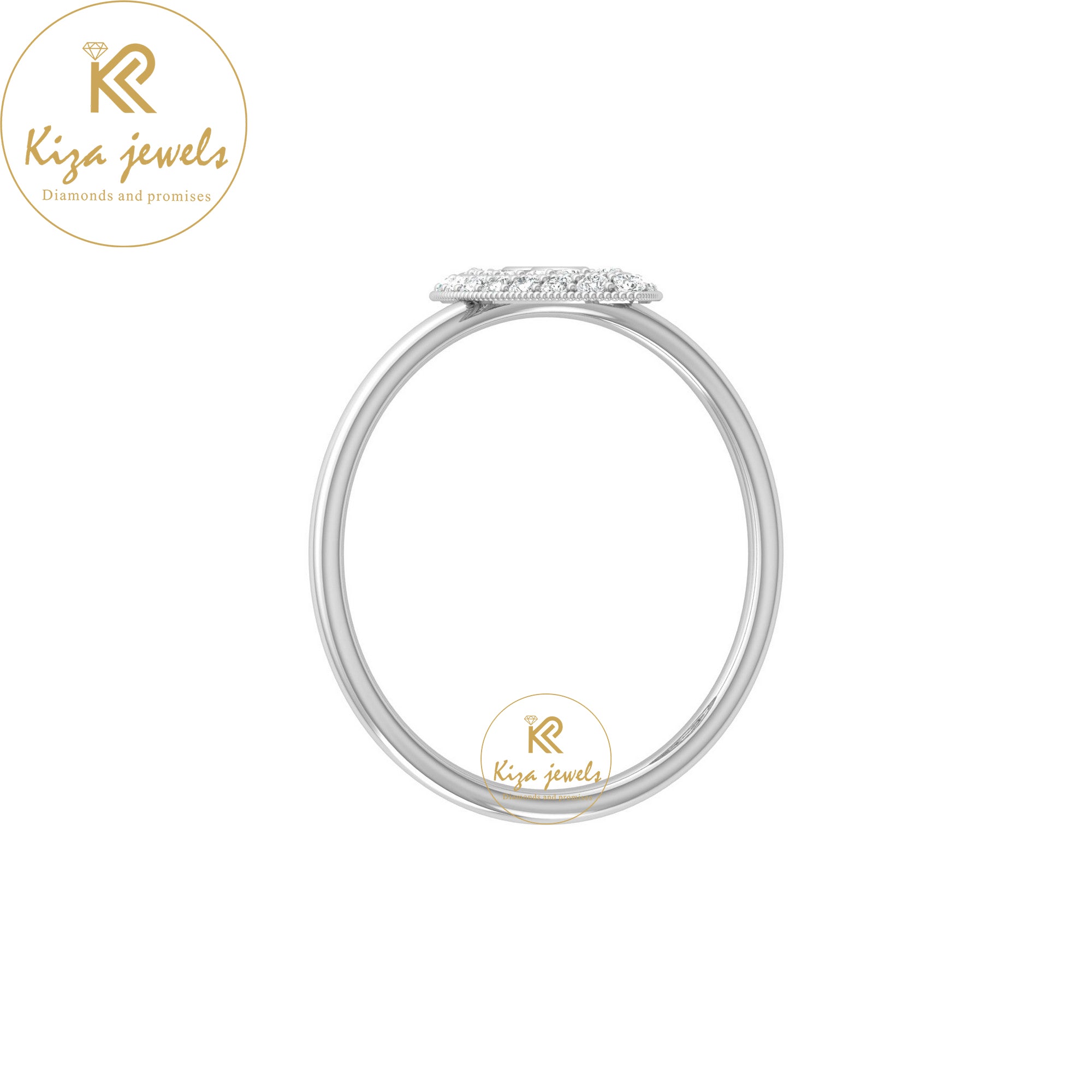 0.24 TDW Round Cut Minimalist Diamond Ring