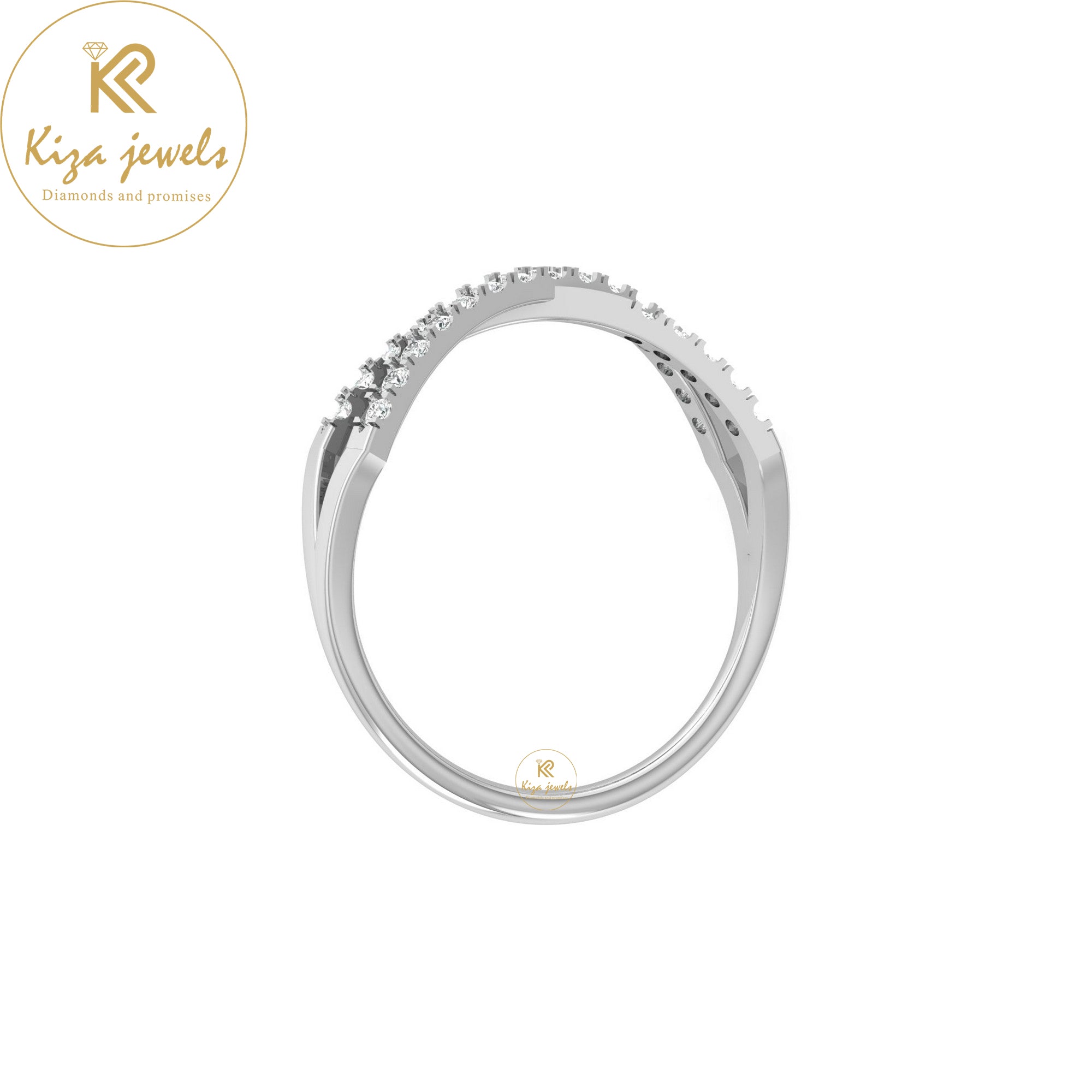 0.16 TDW Round Cut Minimalist Diamond Ring