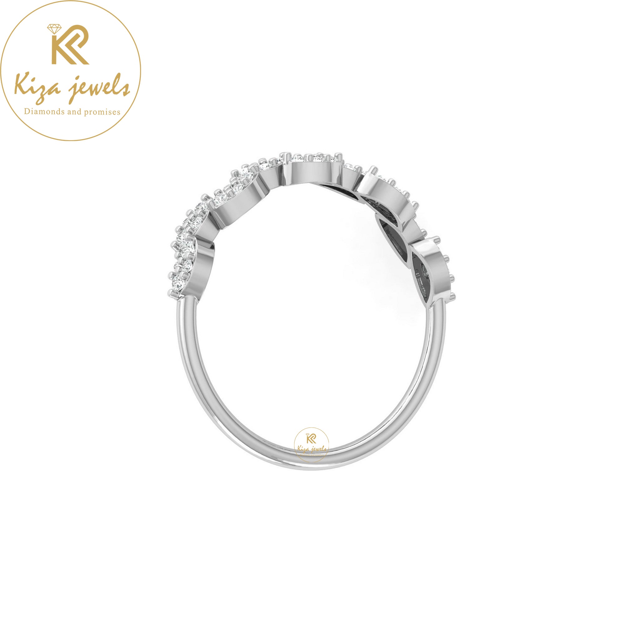 0.22 TDW Round Cut Minimalist Diamond Ring