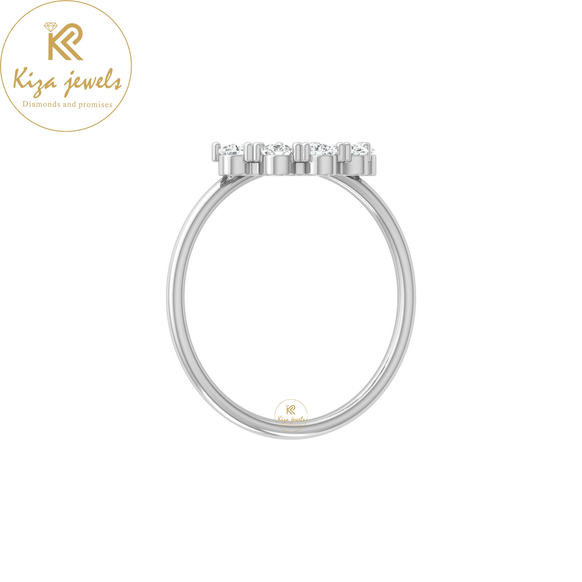 0.46 TDW Pear Cut Minimalist Diamond Ring