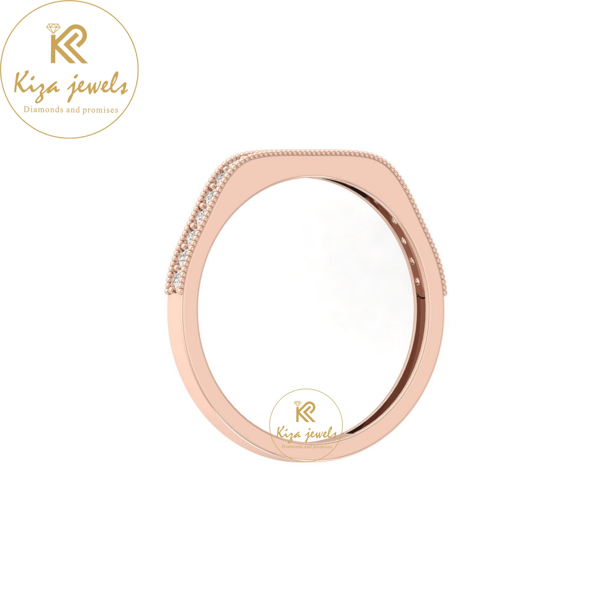 0.16 TDW Round Cut Minimalist Diamond Ring