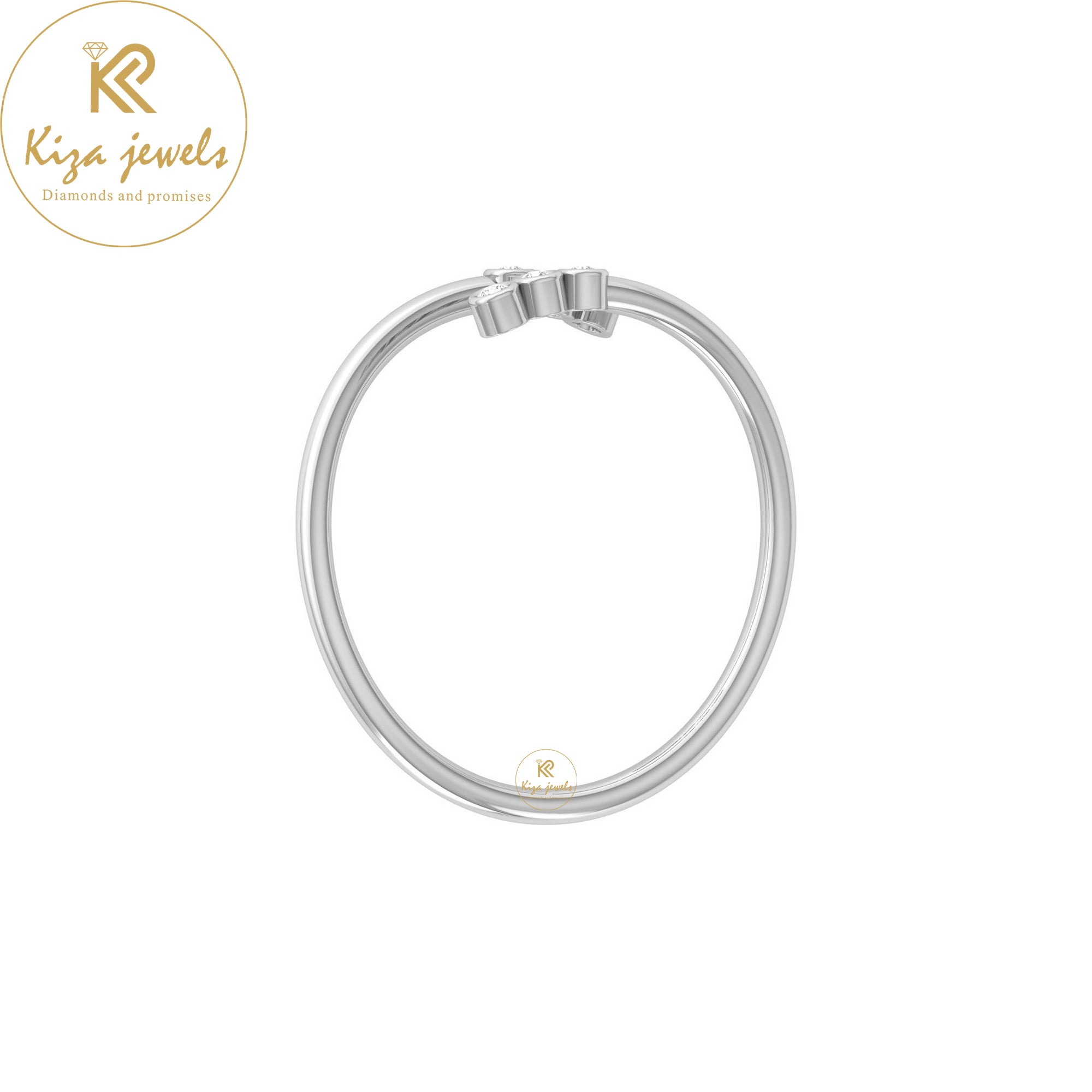 0.04 TDW Round Cut Minimalist Diamond Ring