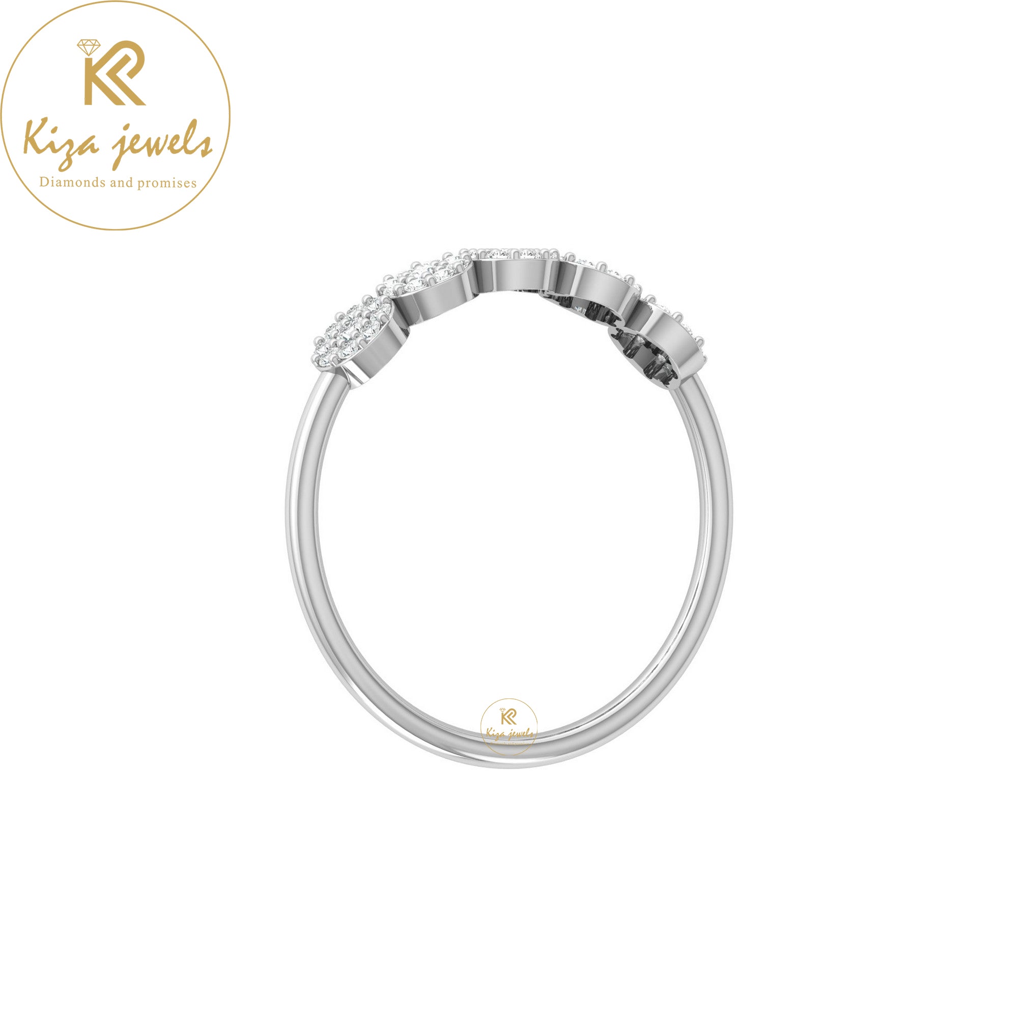 0.21 TDW Round Cut Minimalist Diamond Ring