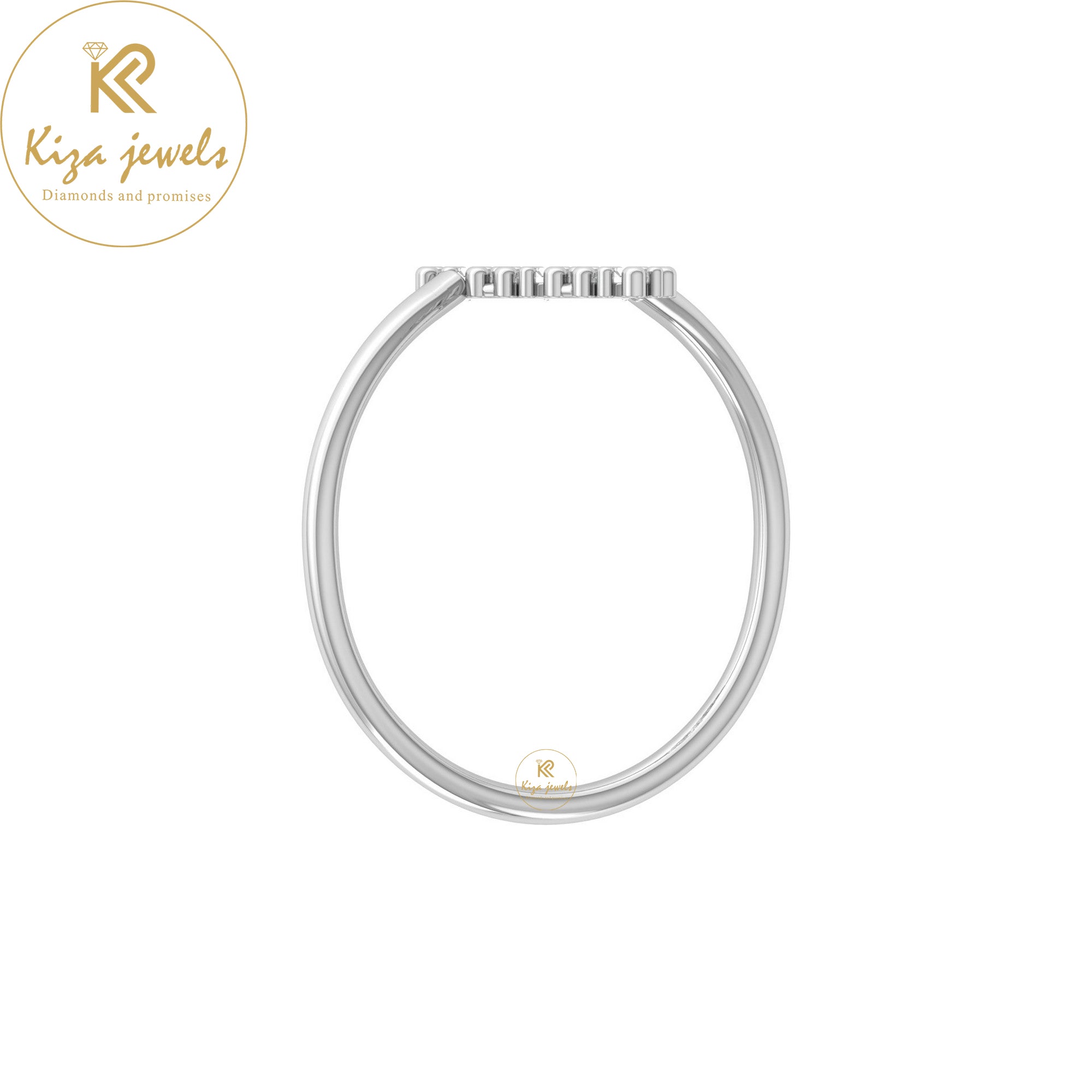 0.09 TDW Round Cut Minimalist Diamond Ring