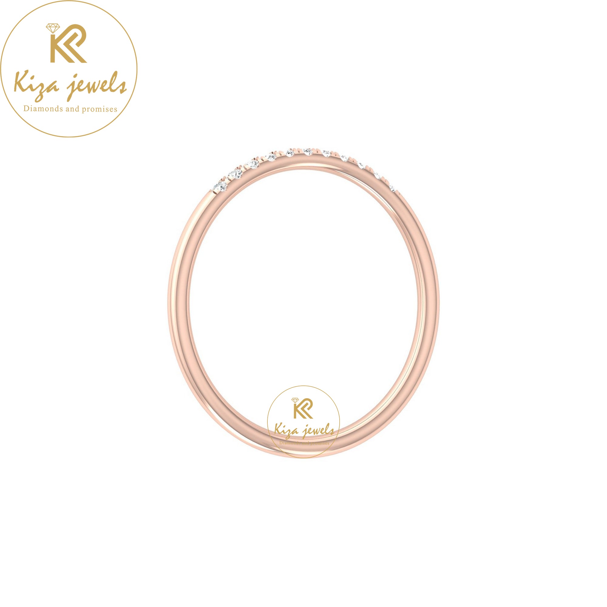 0.07 TDW Round Cut Minimalist Diamond Ring