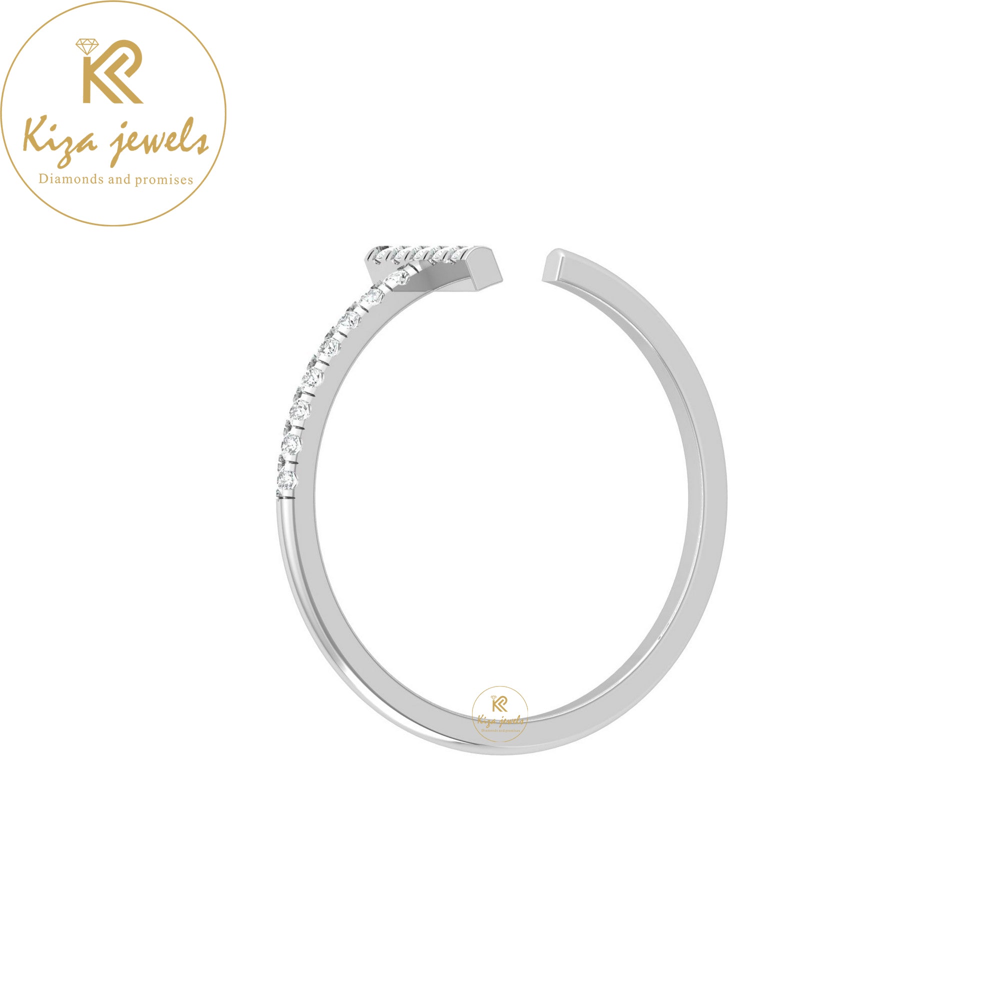 0.08 TDW Round Cut Minimalist Diamond Ring