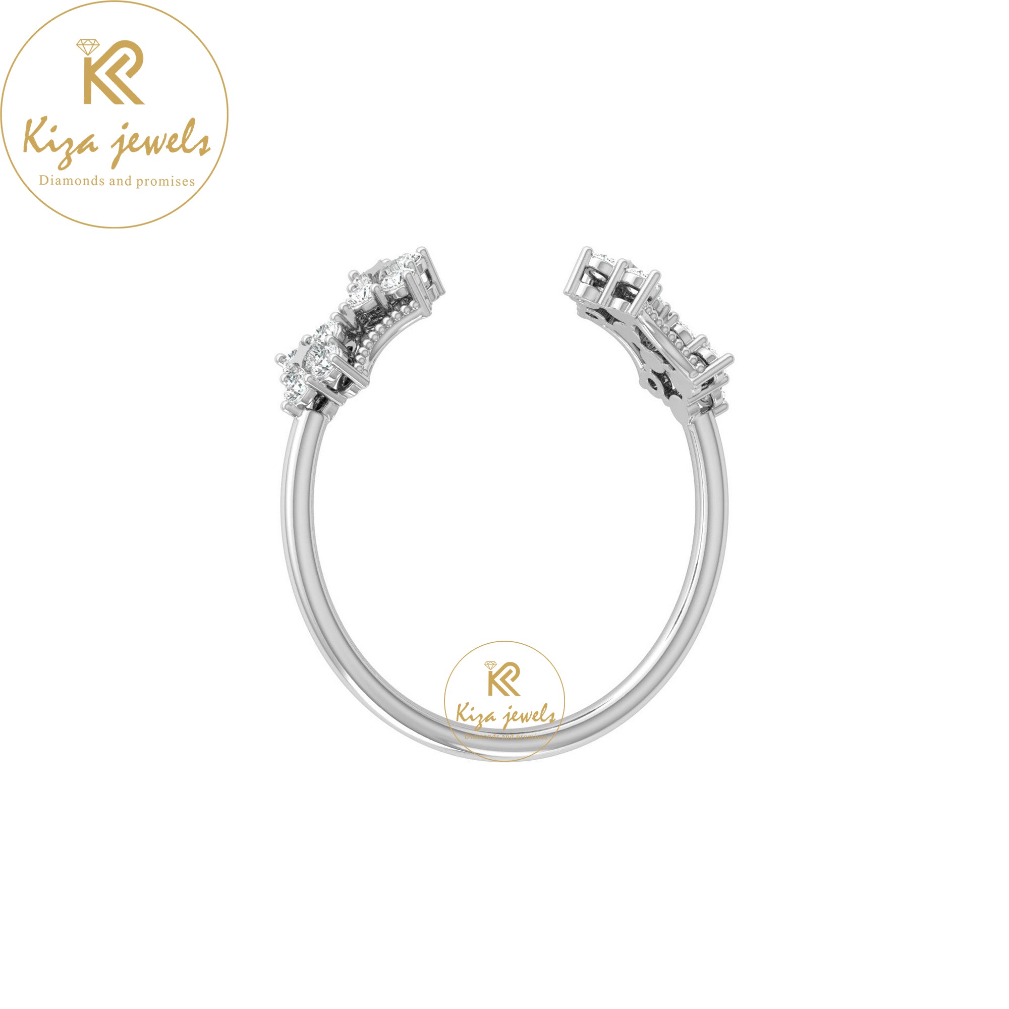0.20 TDW Round Cut Minimalist Diamond Ring