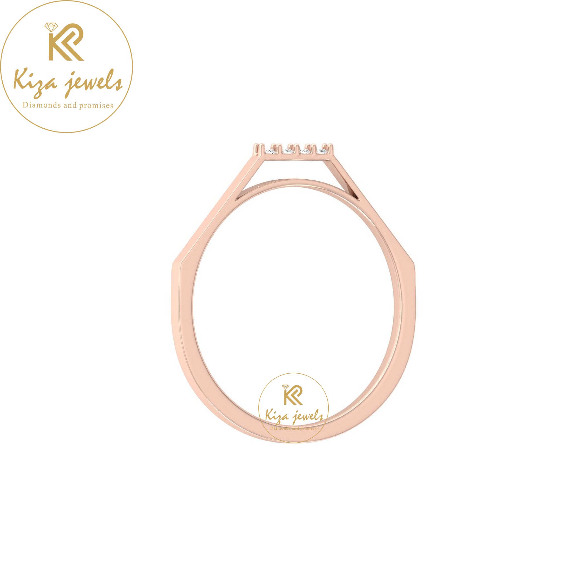 0.03 TDW Round Cut Minimalist Diamond Ring