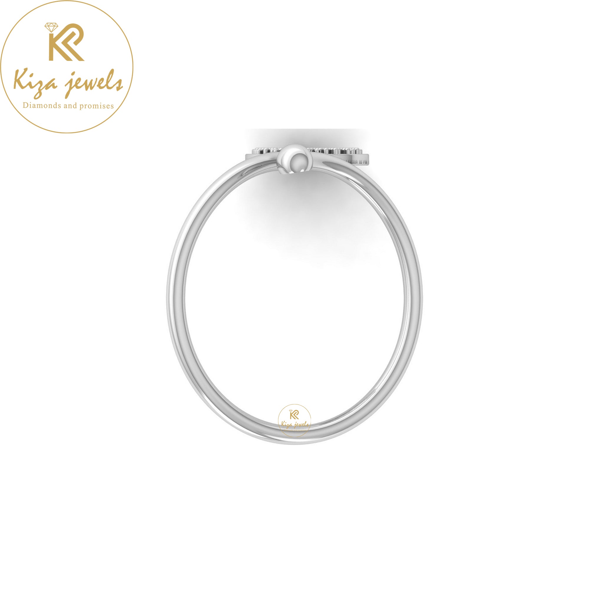 0.14 TDW Round Cut Minimalist Diamond Ring