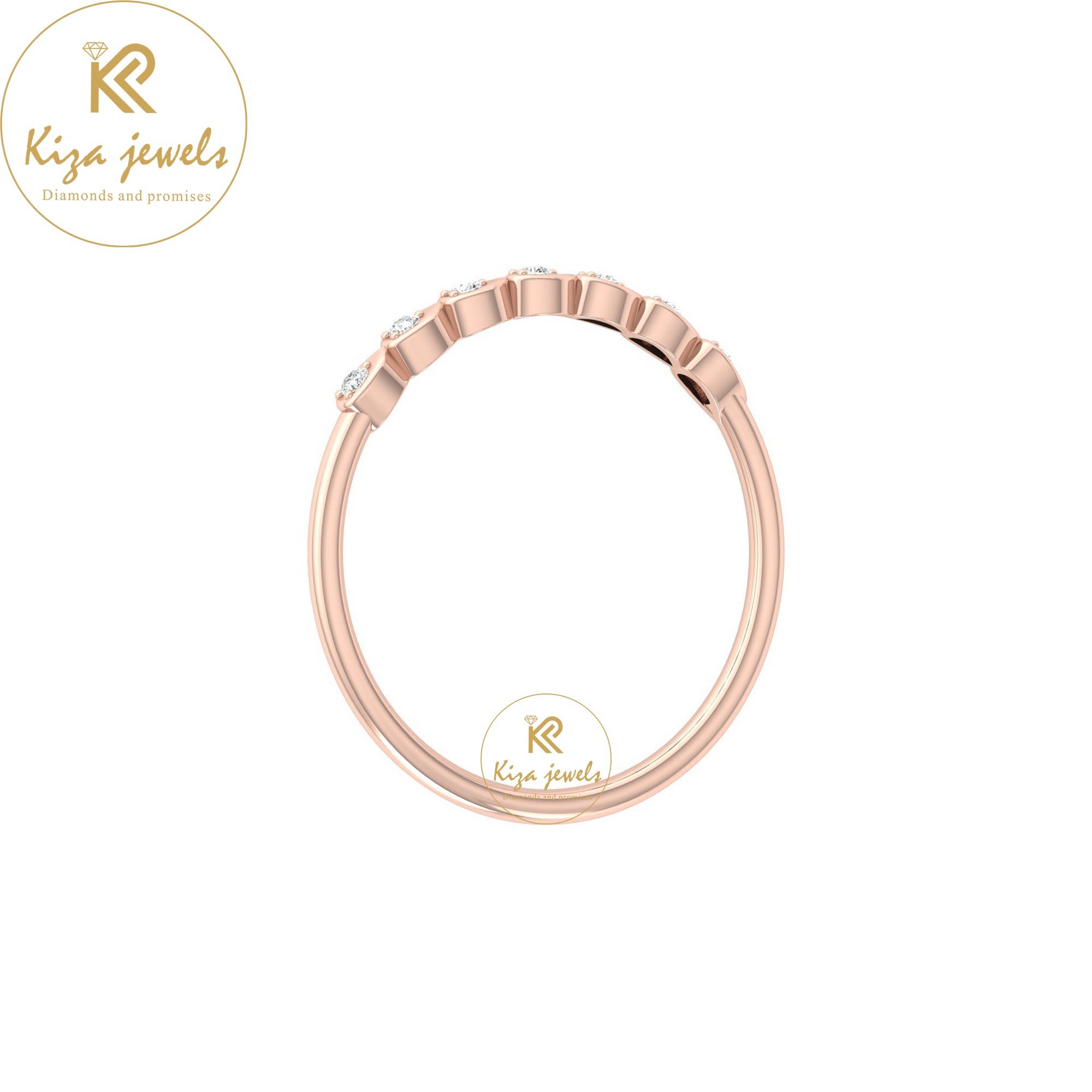 0.05 TDW Round Cut Minimalist Diamond Ring