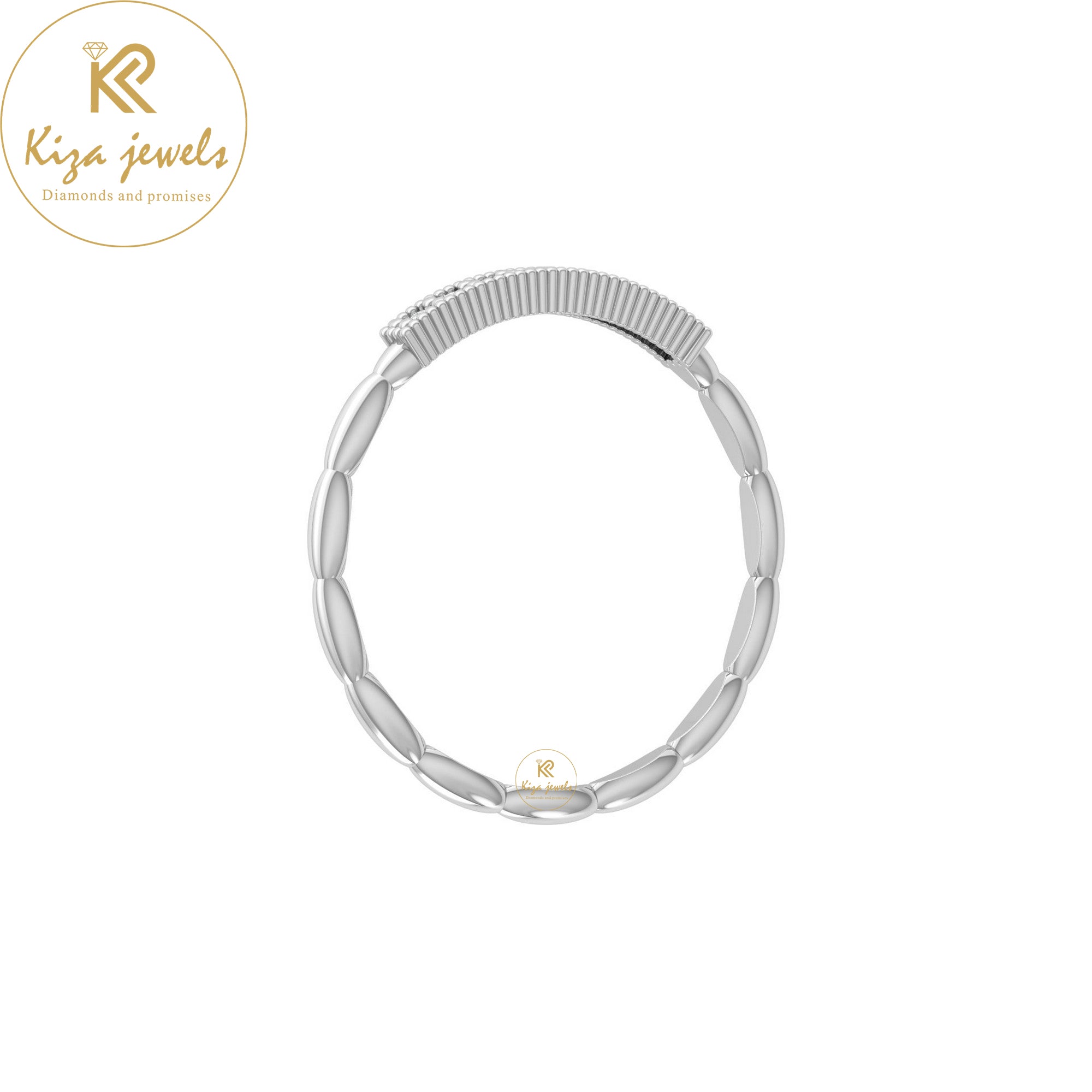 0.05 TDW Round Cut Minimalist Diamond Ring